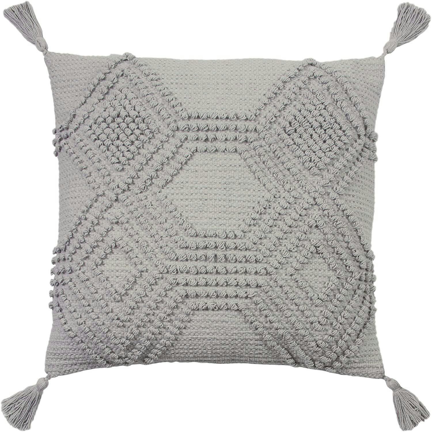 Furn Grey Halmo Cushion Cover - One Size - 60% Polyester/40% Cotton