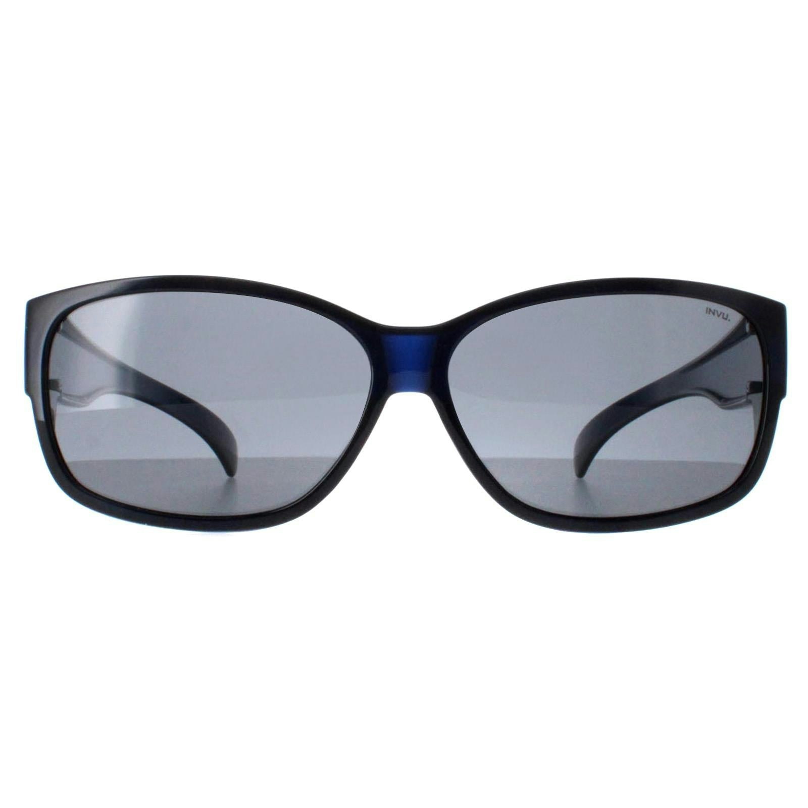 Invu Unisex Blue E2401 Transparent Sunglasses