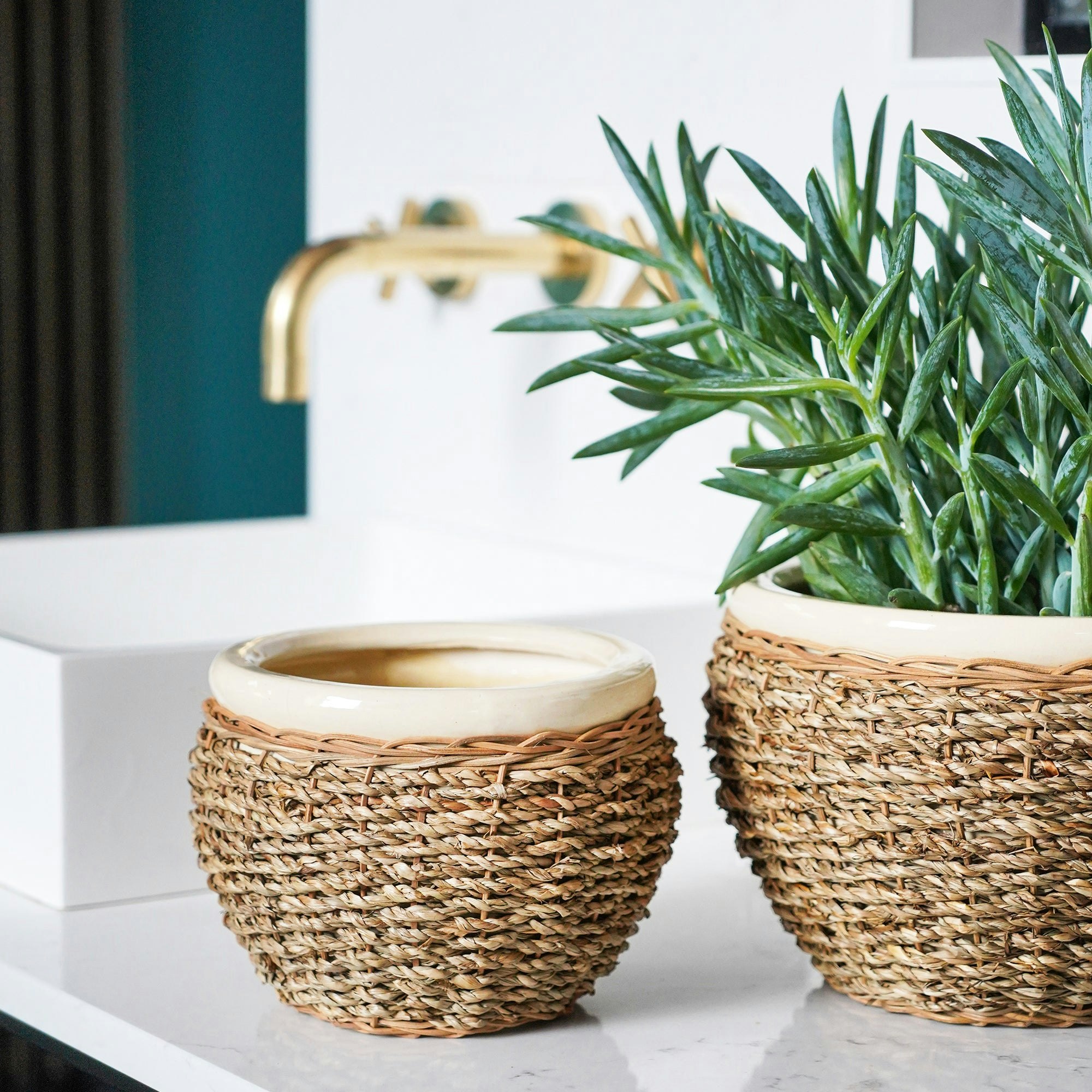 Rackhams Seagrass Pot Cover Set Of 2