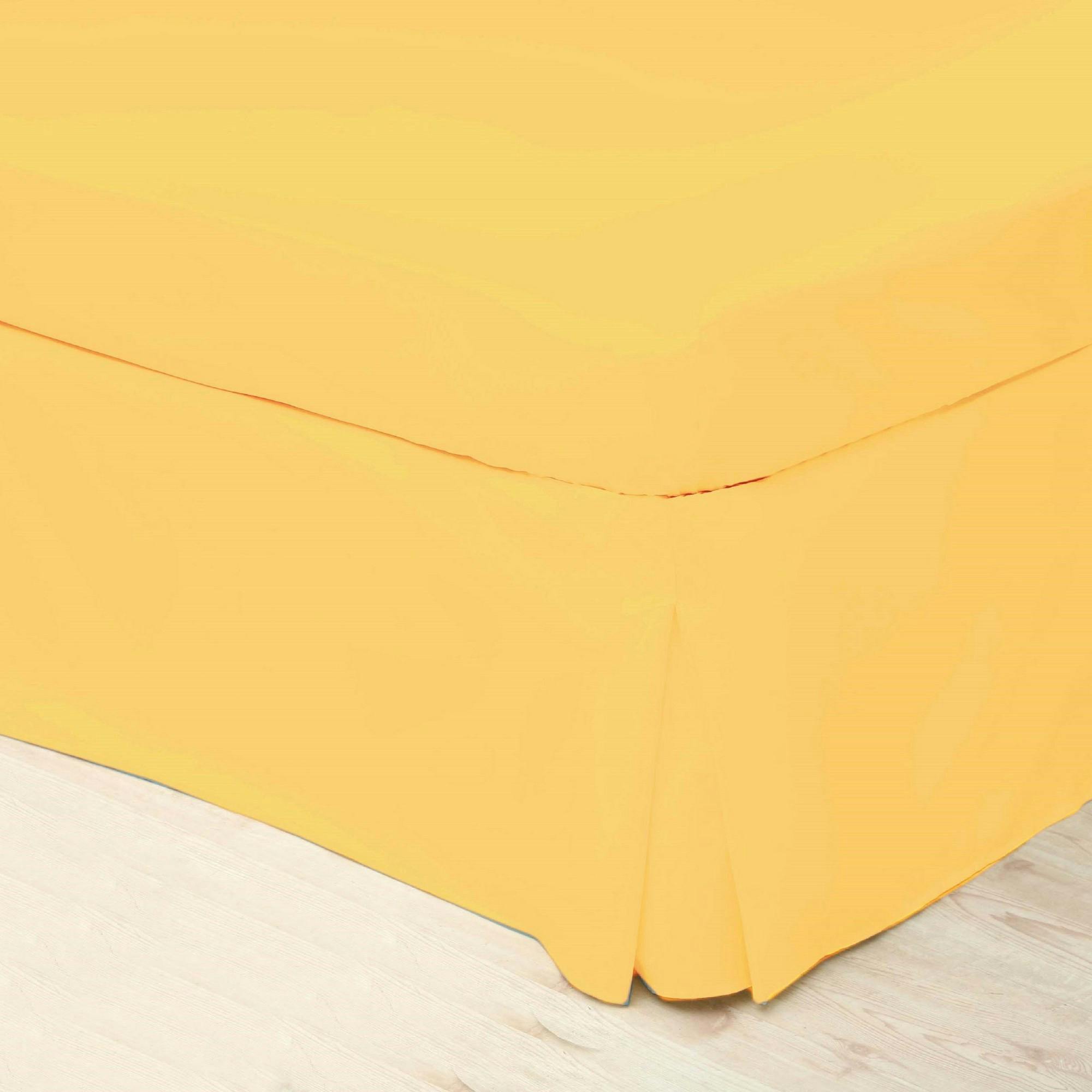 Belledorm Easycare Percale Platform Valance - Saffron - Kingsize - Saffron - 50% Cotton/50% Polyester