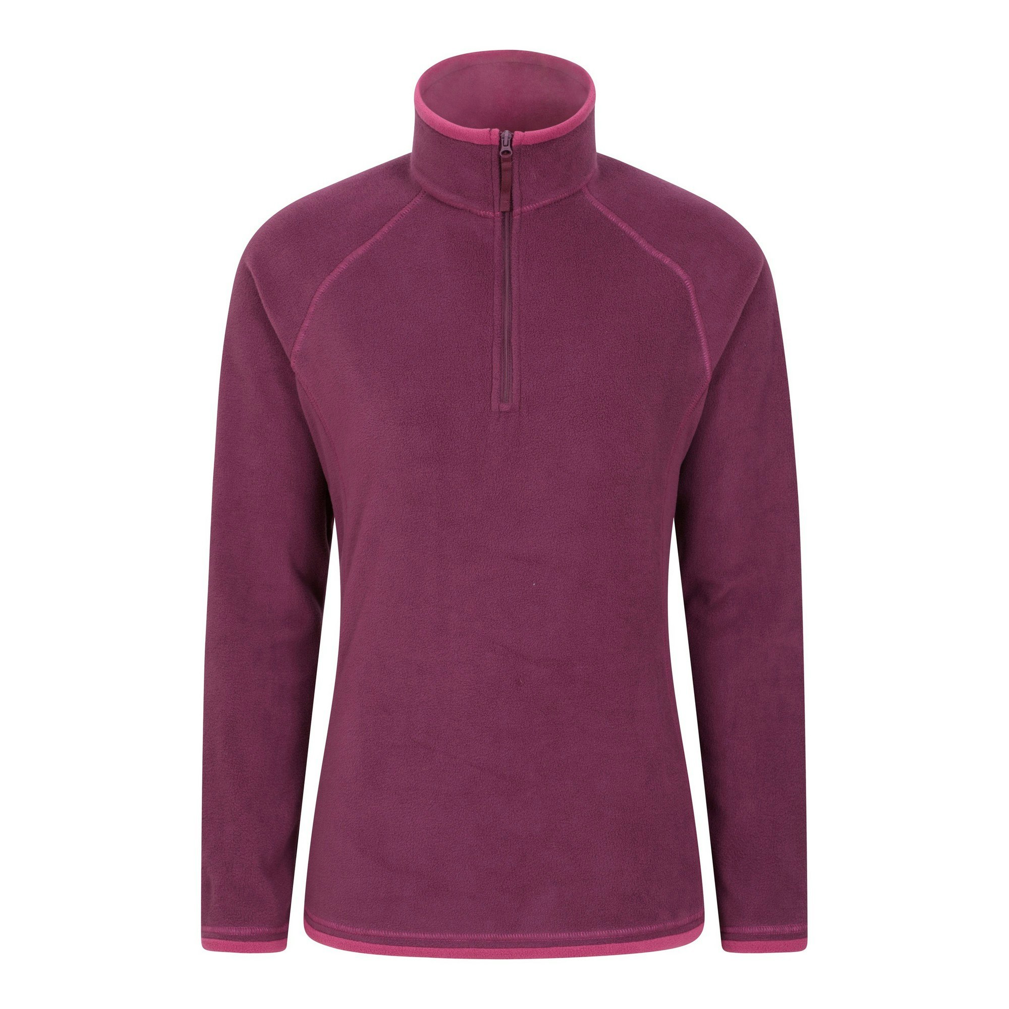 Mountain Warehouse Women's Montana Half Zip Fleece Top - Berry - Berry - Size 10 Uk