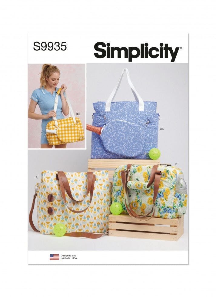 Simplicity Sewing Pattern 9935, Bags Os (One Size) - Intermediate - Os (One Size)