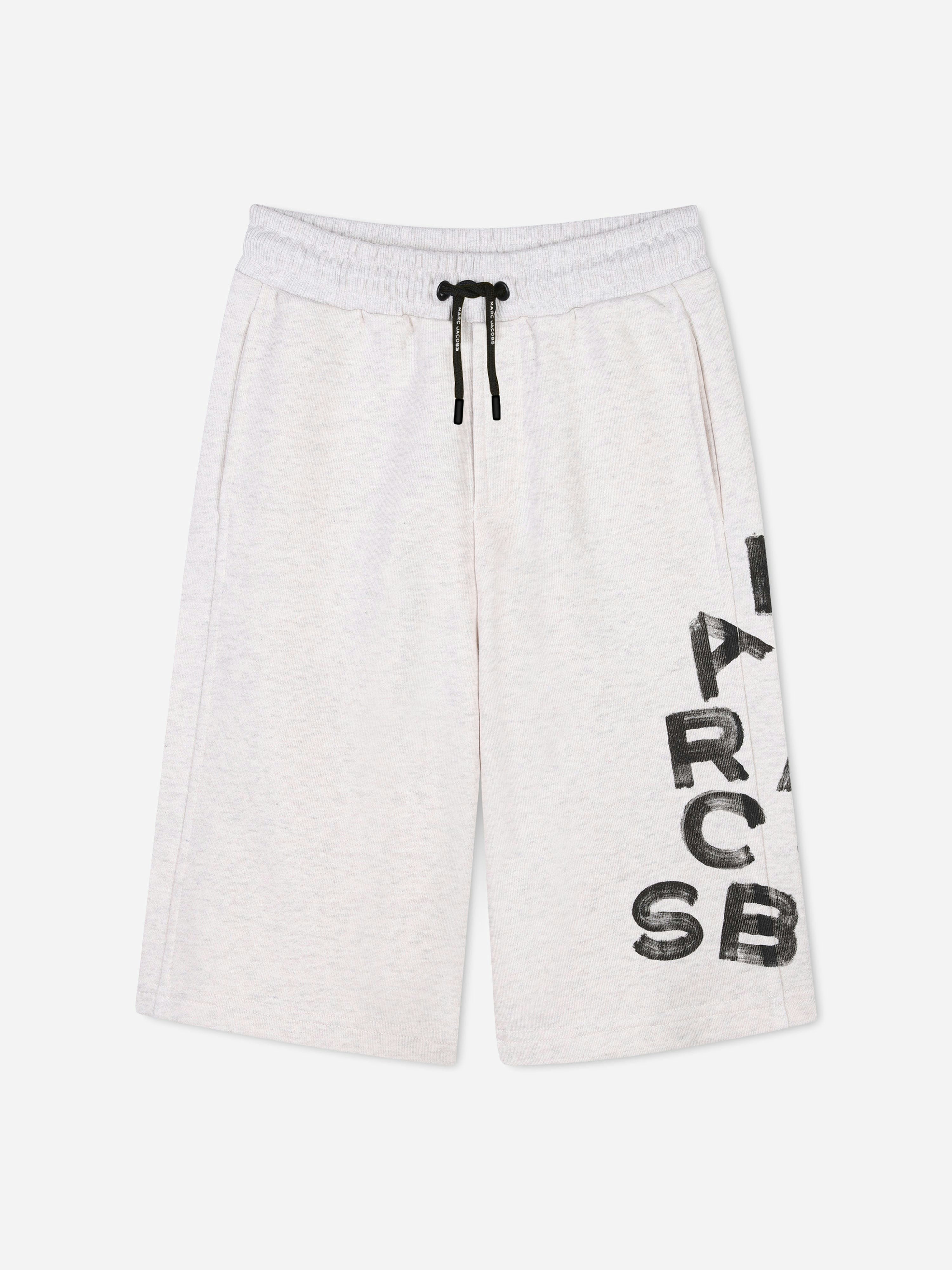 Marc Jacobs Boys Beige Logo Bermuda Shorts In - 6 Yrs