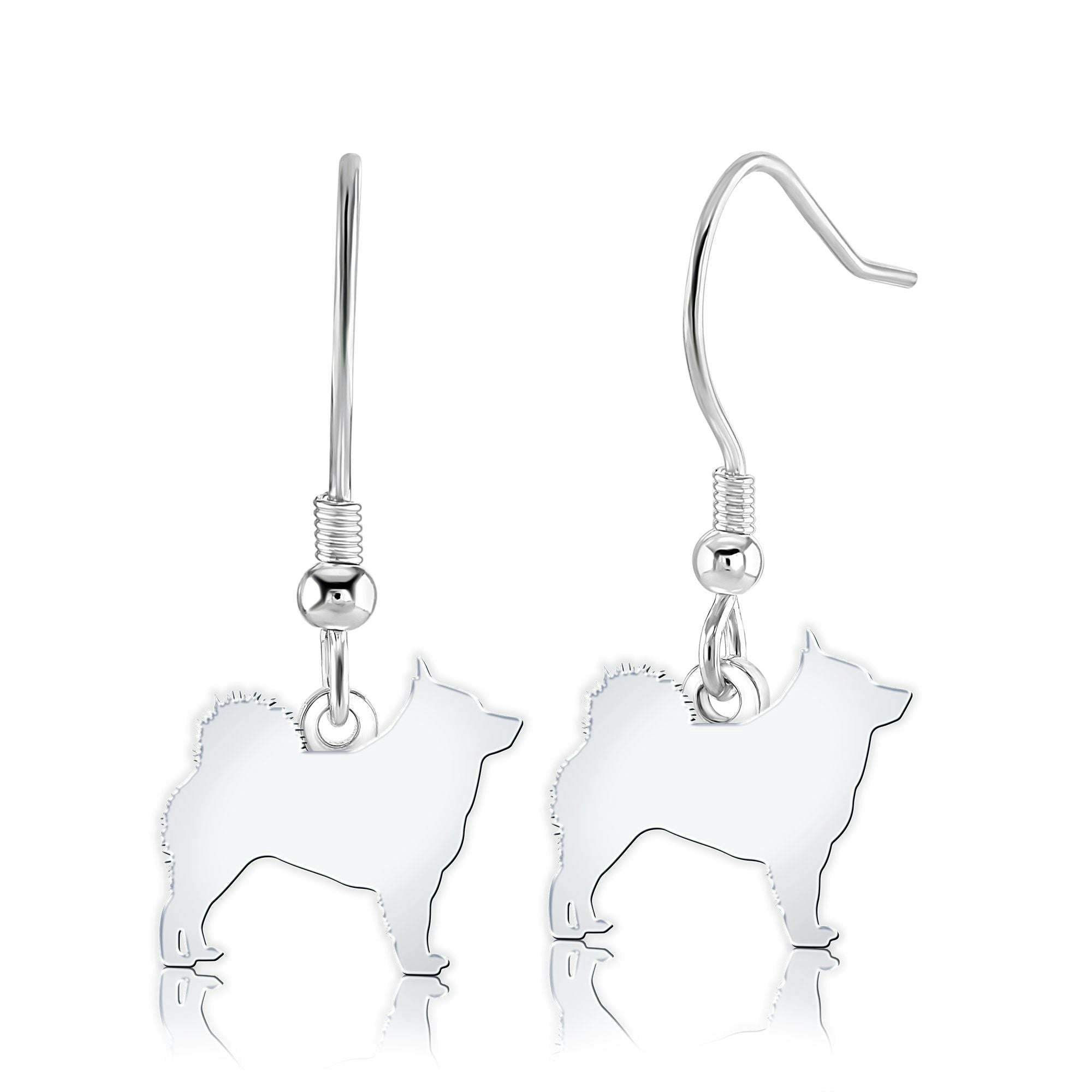 Mylee London Silver Schipperke Silhouette Earrings - No - Hook