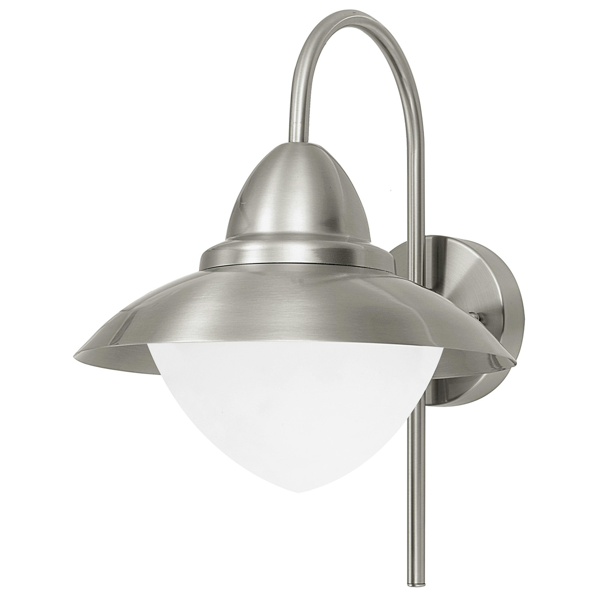 Rackhams Light Ip44 Outdoor Wall Stainless Steel Opal Fisherman 1X 60W E27 Porch Lamp Size 1