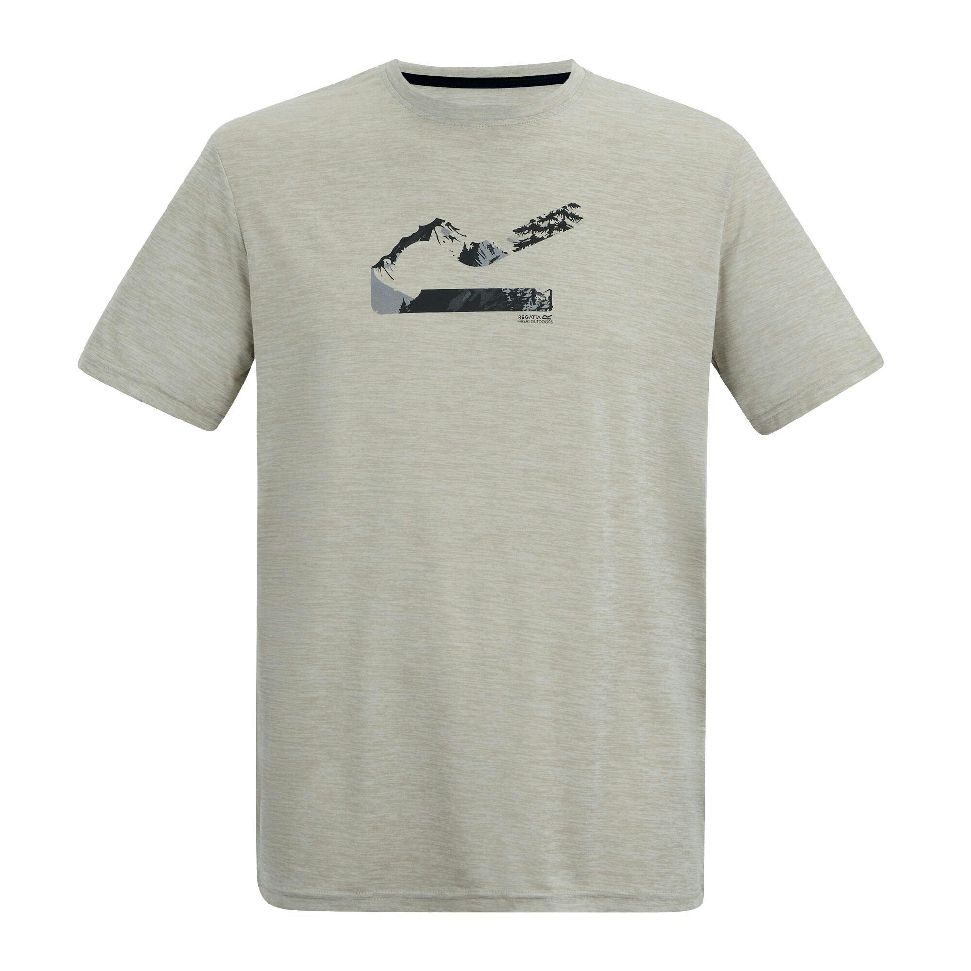 Regatta Men's Fingal Landscape Marl T-Shirt - Abbeystone Marl - M - Abbeystone Marl - 100% Polyester