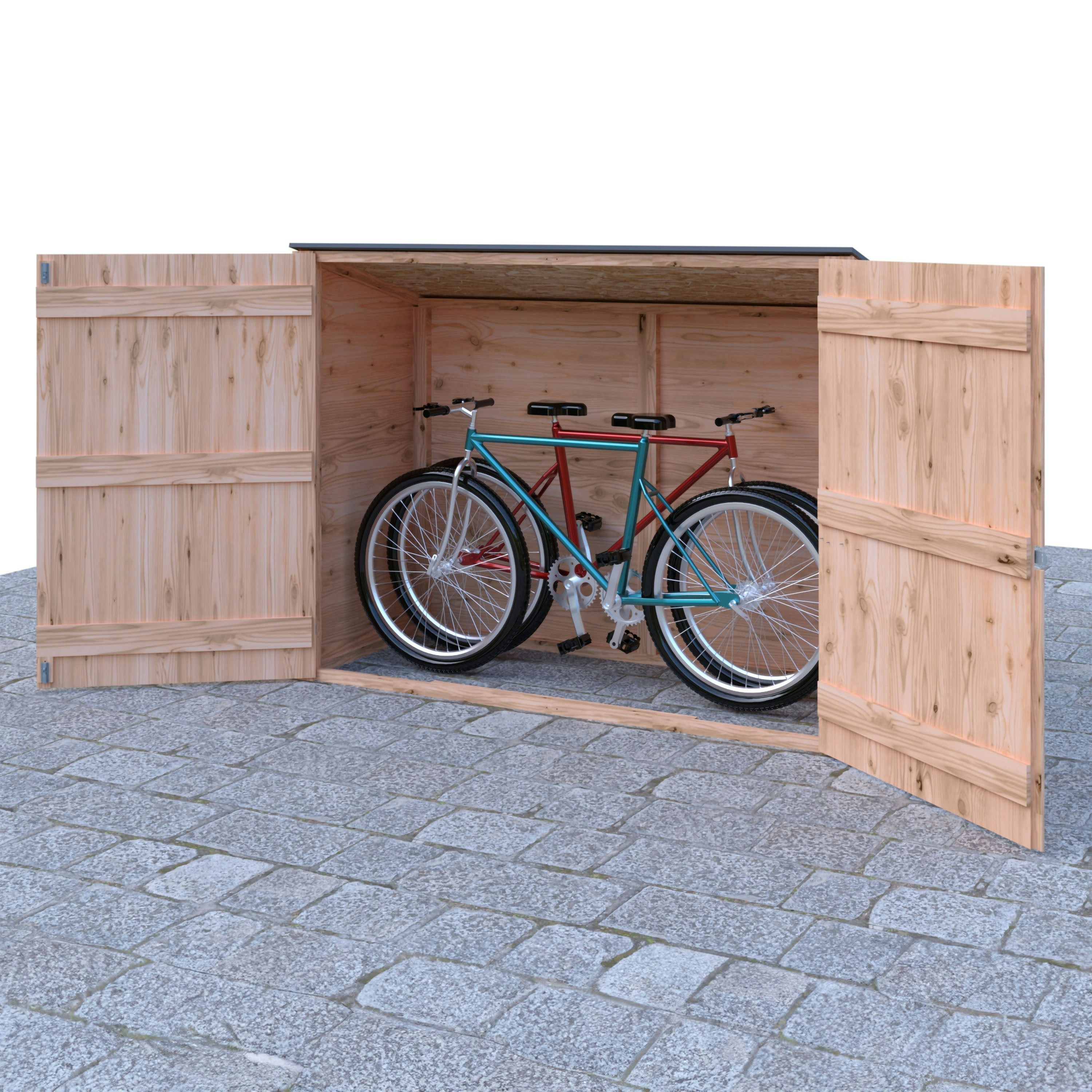 Shire Green Pent Shiplap Bike Store No Floor 6X3