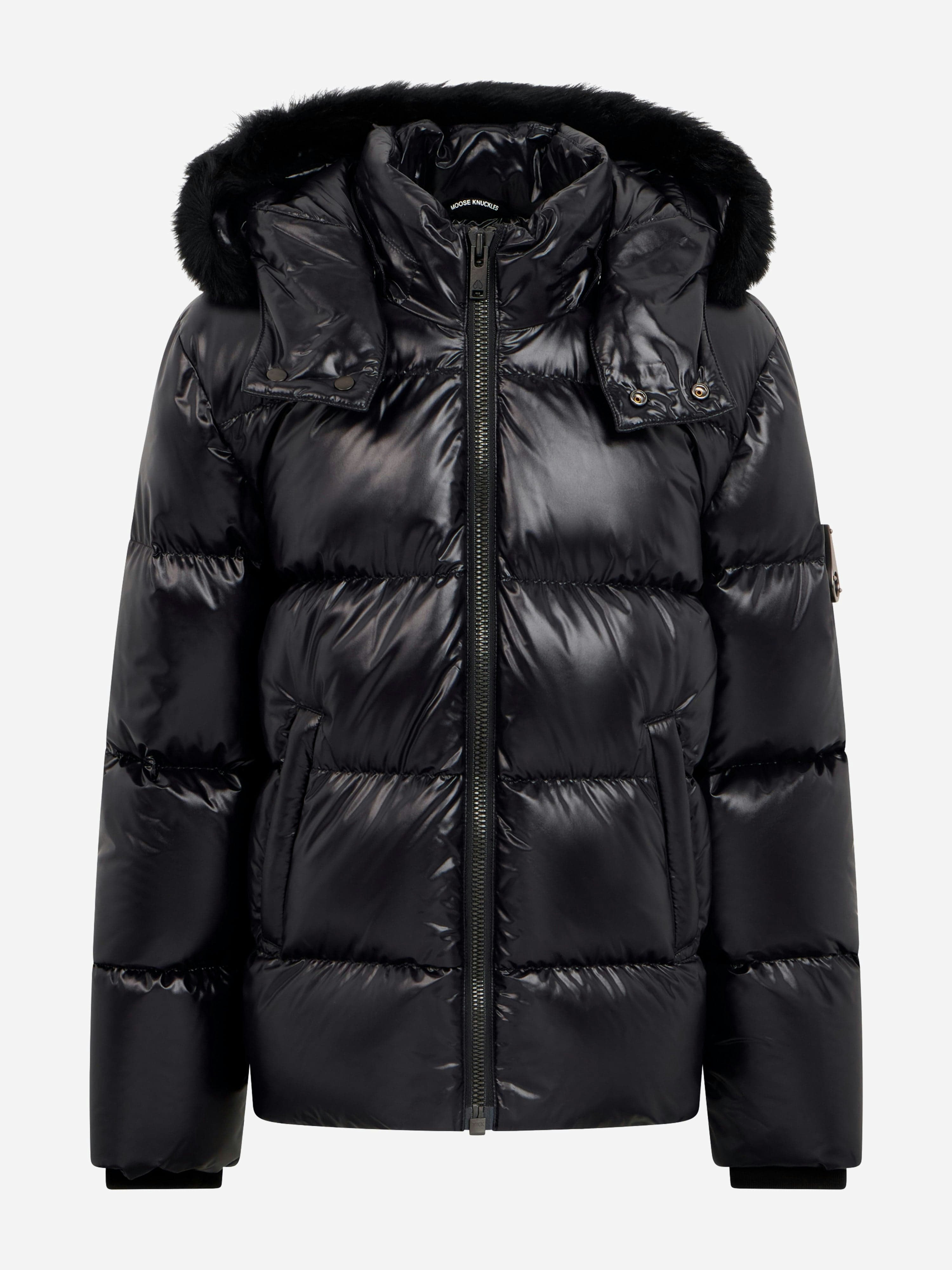 Moose Knuckles Unisex Kids Black Kids Kings Down Padded Puffer Jacket In - S 7 - 9 Yrs