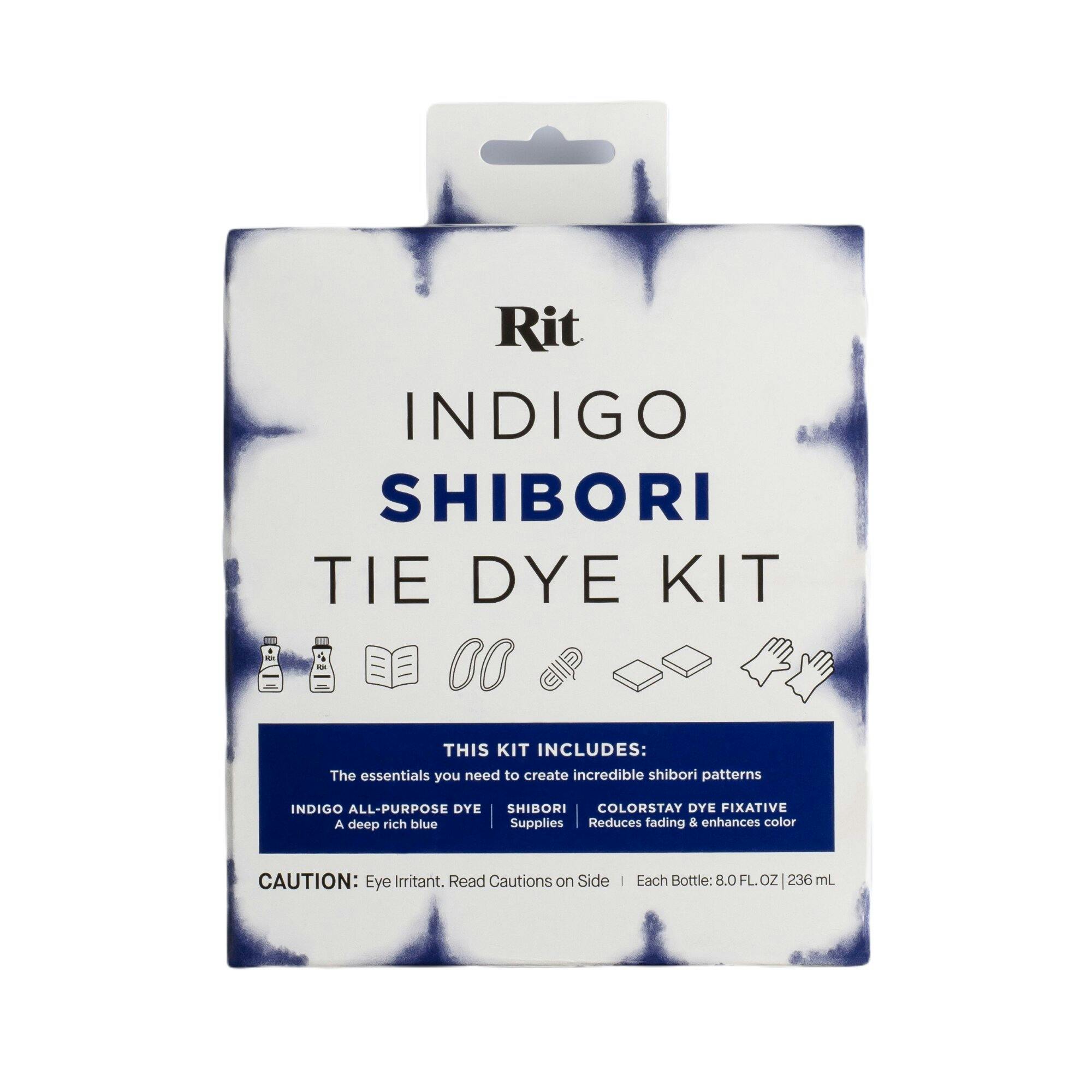 Rackhams Indigo Shibori Tie Dye Kit For All Unique Patterns 2X 8Oz