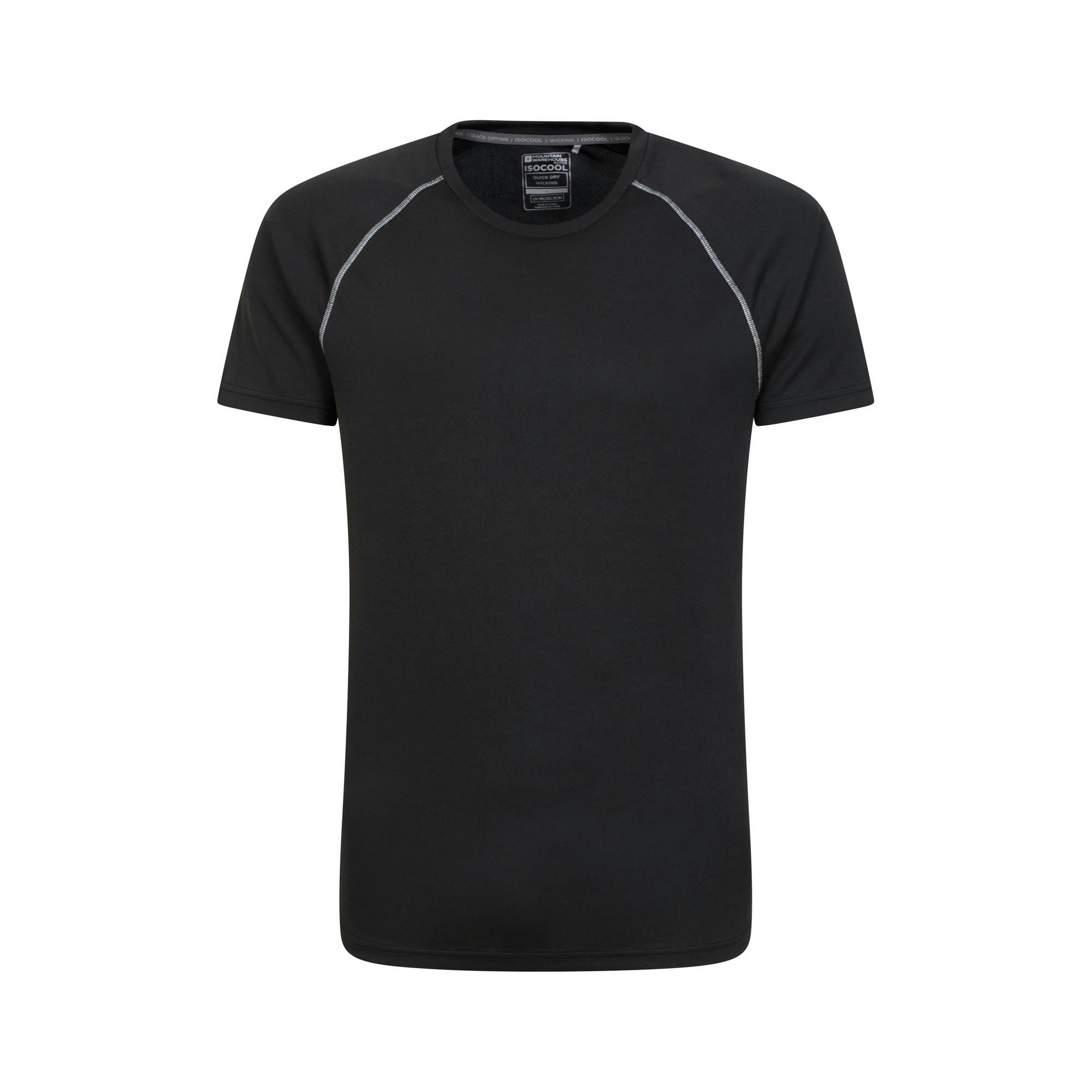 Mountain Warehouse Men's Black Endurance Isocool T-Shirt - Xl - 100% Polyester