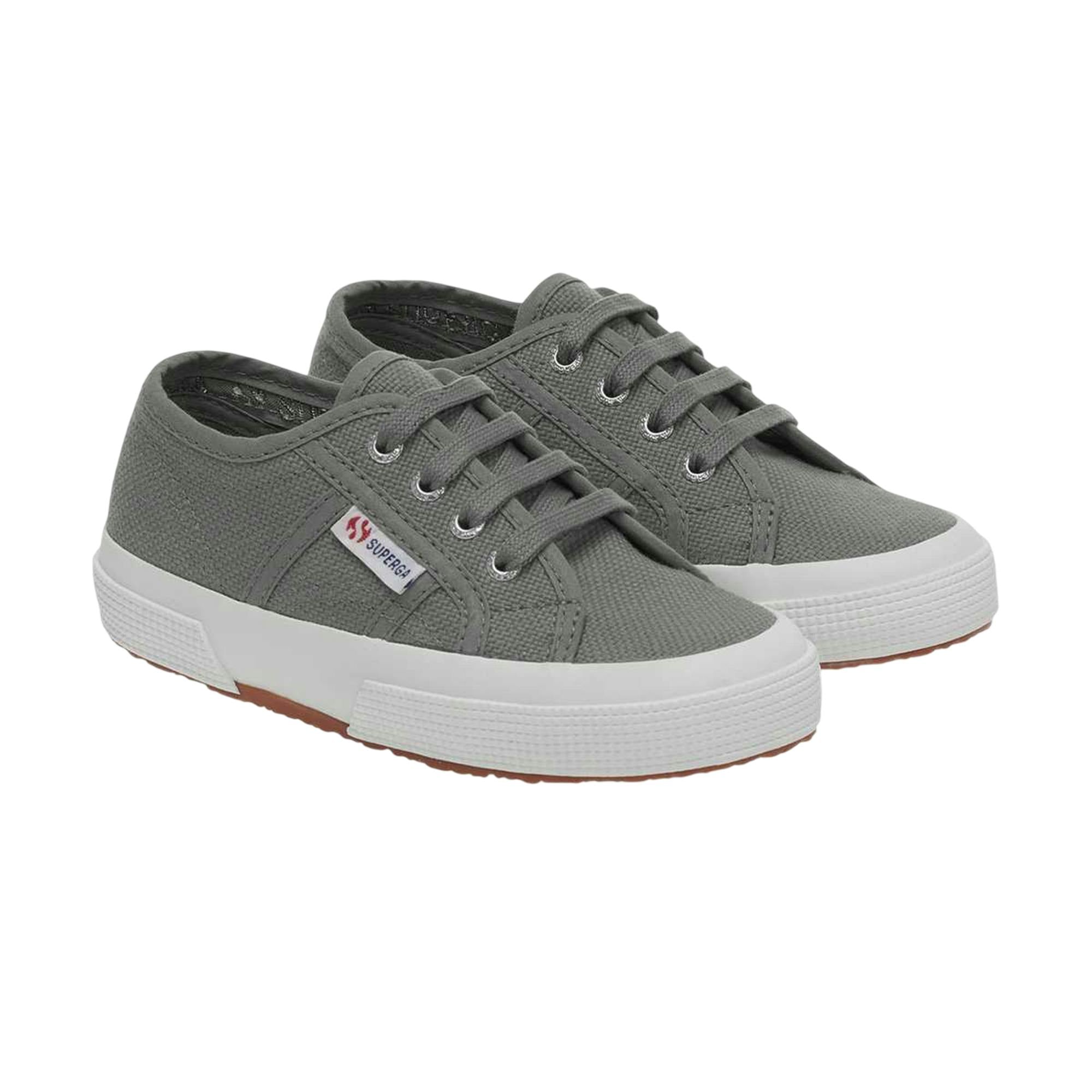 Superga Grey Childrens/Kids 2750 Jcot Leather Trainers - Sage - 5.5 Uk Child - Sage - 100% Mixed
