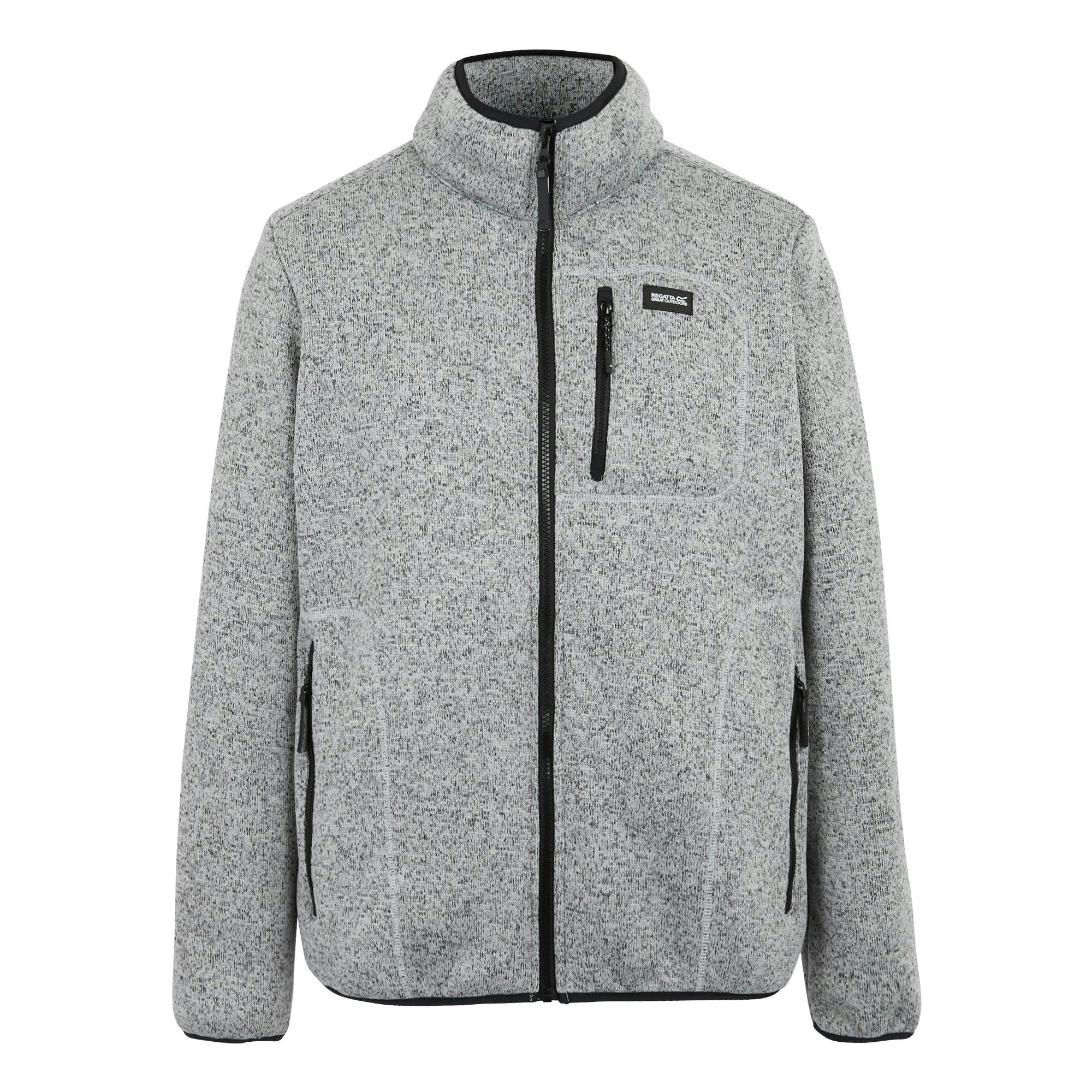 Regatta Men's Silver/Grey Barlee Marl Full Zip Fleece Jacket - 3XL - 100% Polyester