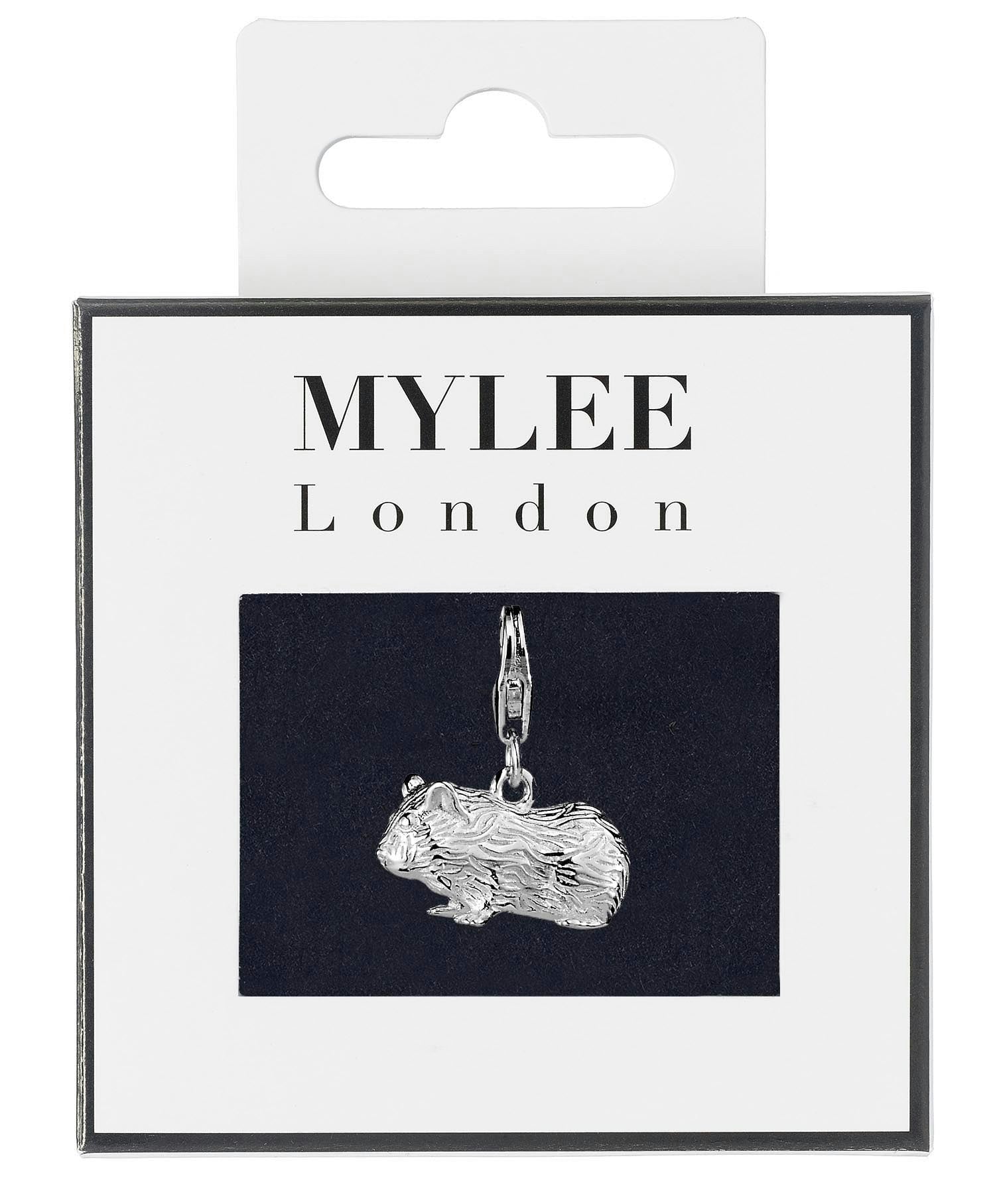 Mylee London Silver Guinea Pig Plated Charm - No - Clip On Charm