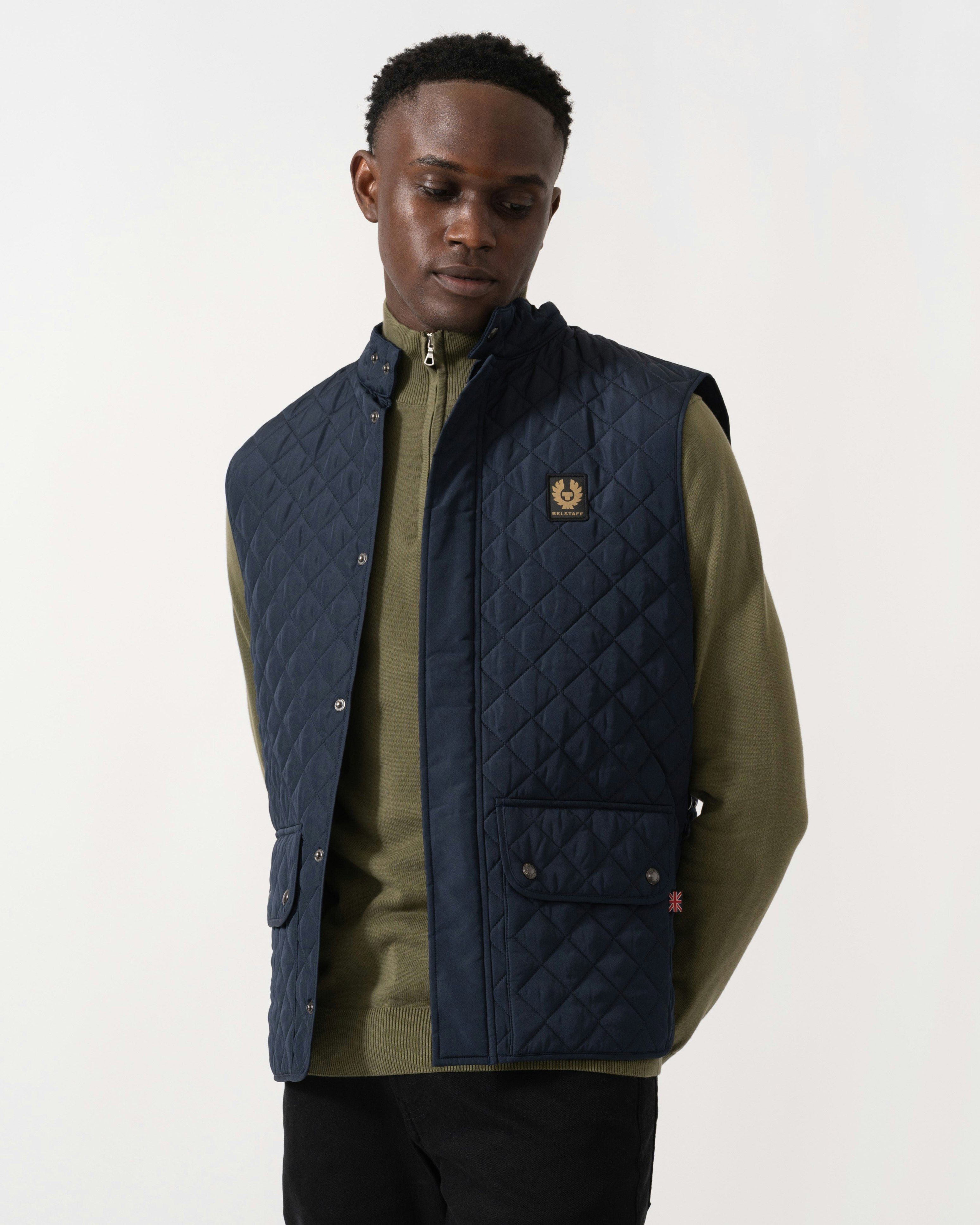 Belstaff Men's Dark Icon Gilet - Ink - Ink - Uk44 Eu54 Us44