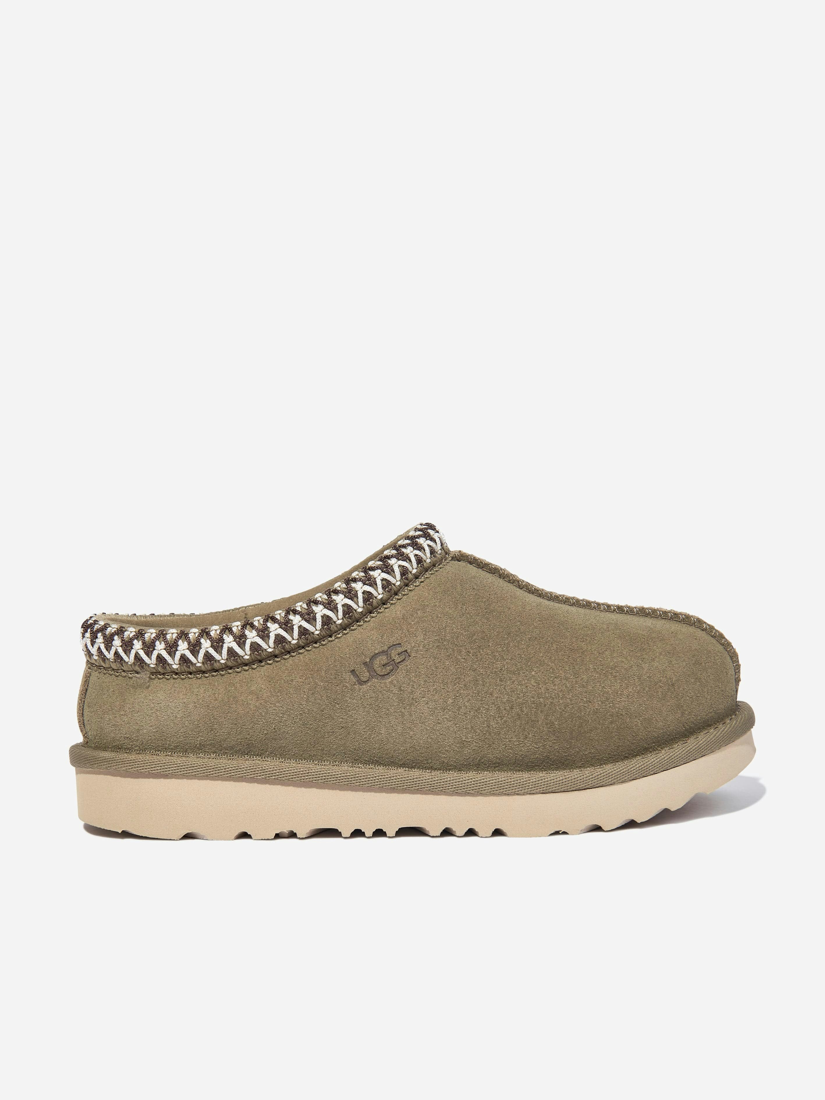 Ugg Boys Green Kids Tasman Ii Slippers In - Eu 23.5 Uk 6 Us 7