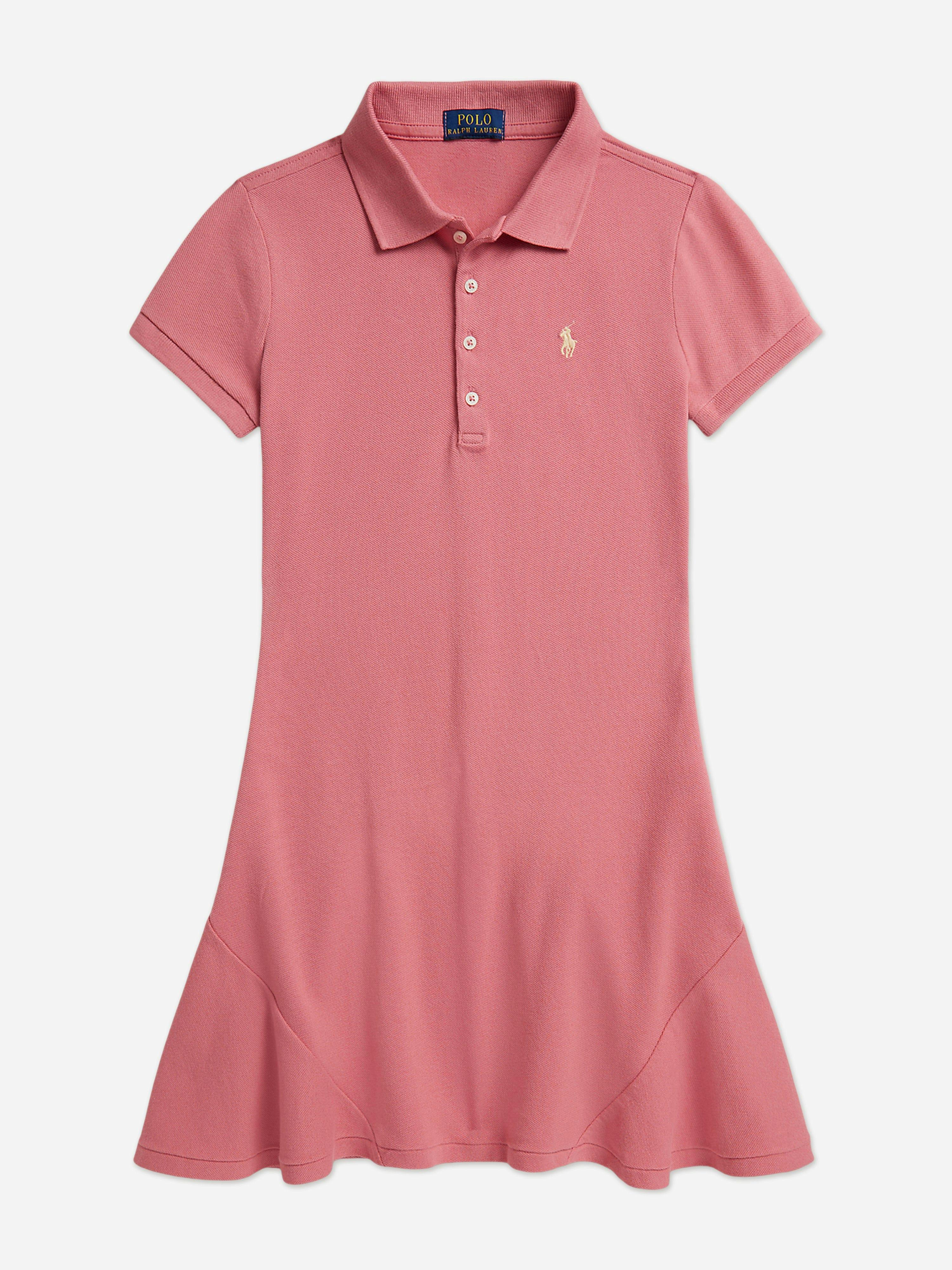 Ralph Lauren Kids Girls Pink Ralph Lauren Flare Polo Dress In - 16 Yrs