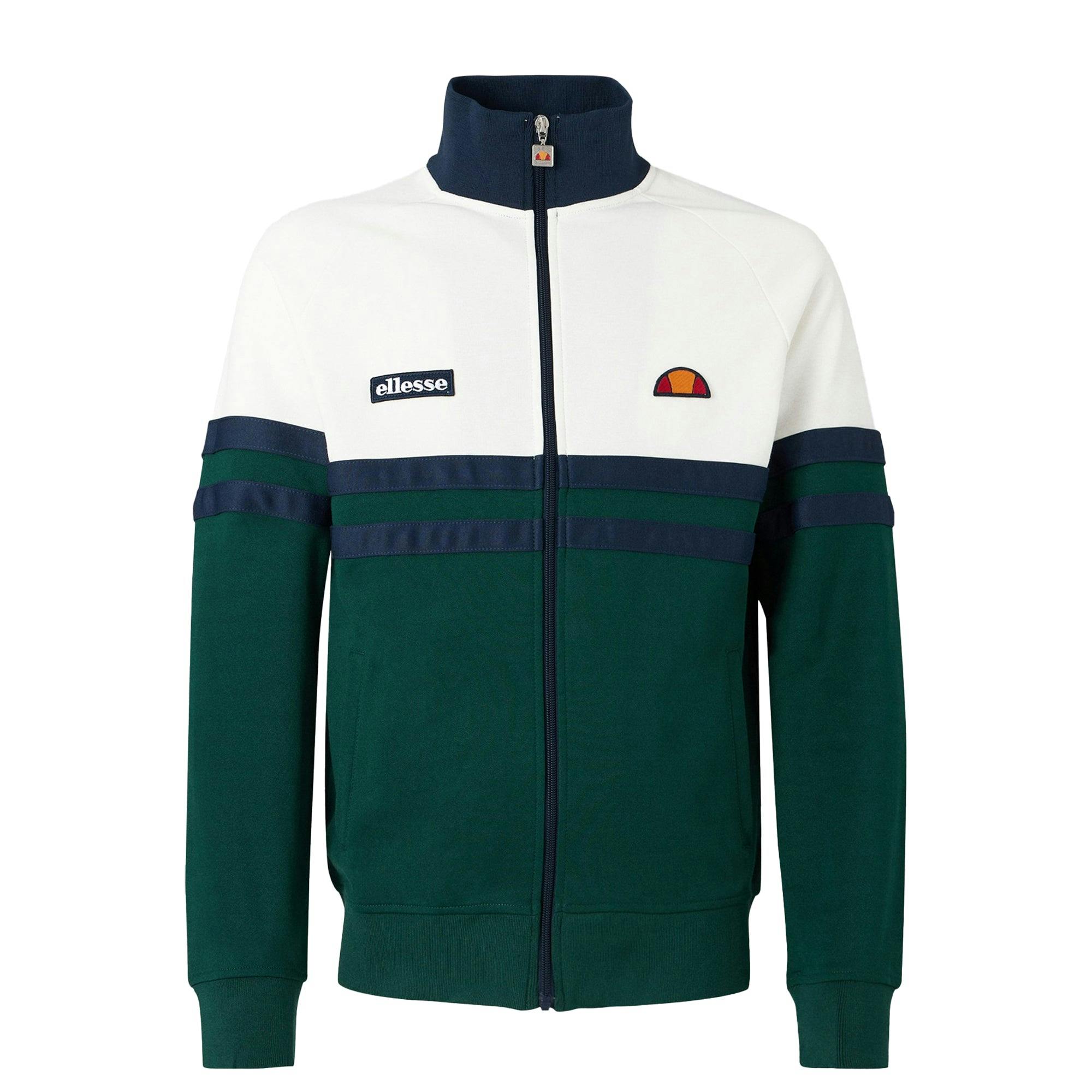 Ellesse Dark/Green/White Rimini Track Top Jacket /Off - Xl