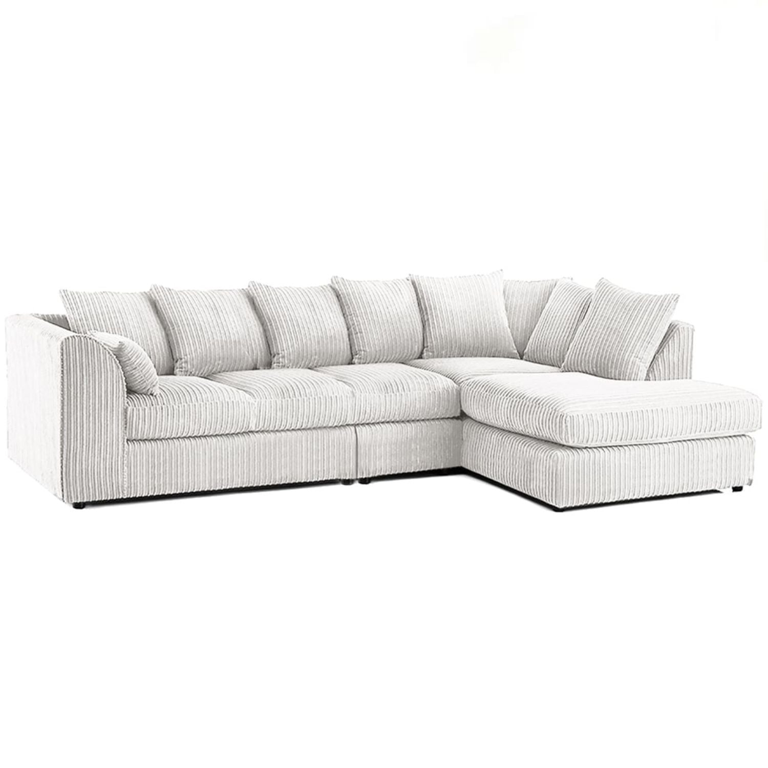 Snug Furniture Cream Luxury Jumbo Cord Extra Large Corner Right Hand Sofa