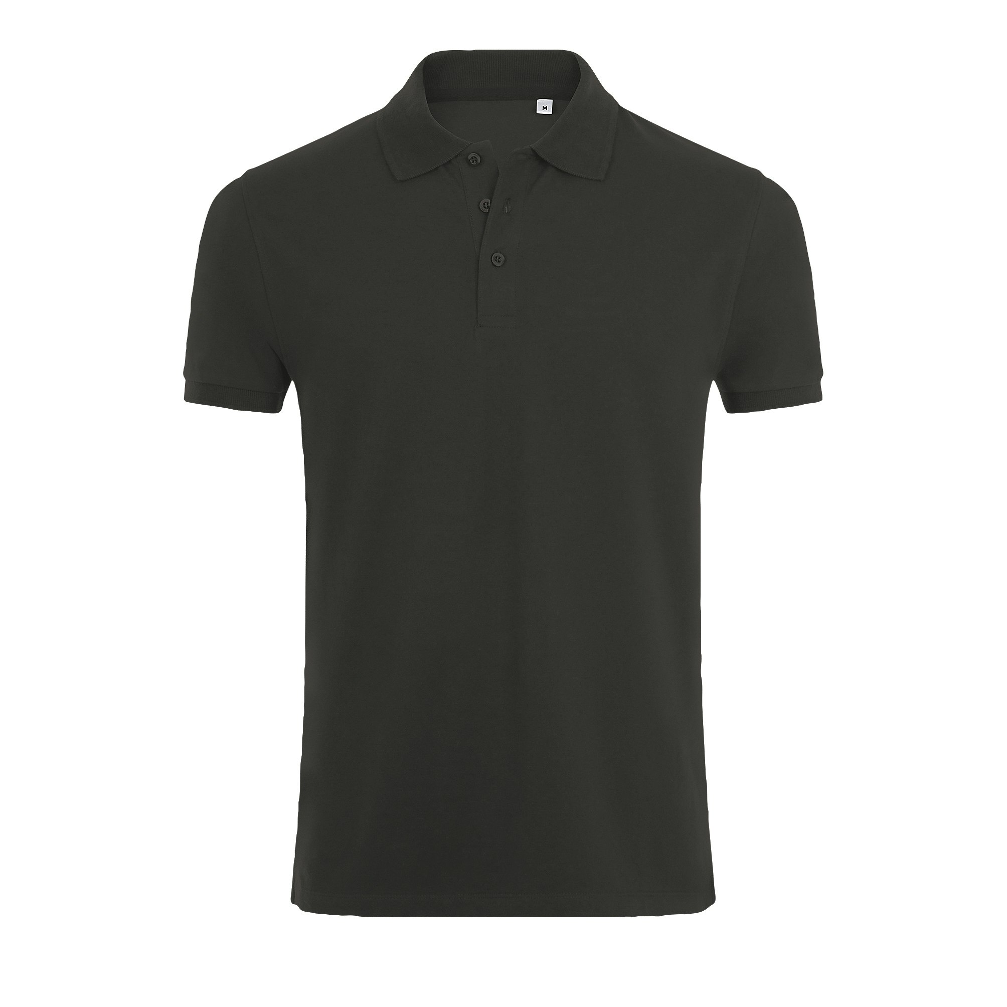 SOLS Mens Phoenix Short Sleeve Pique Polo Shirt (Charcoal Marl) - Size Large - Image 2