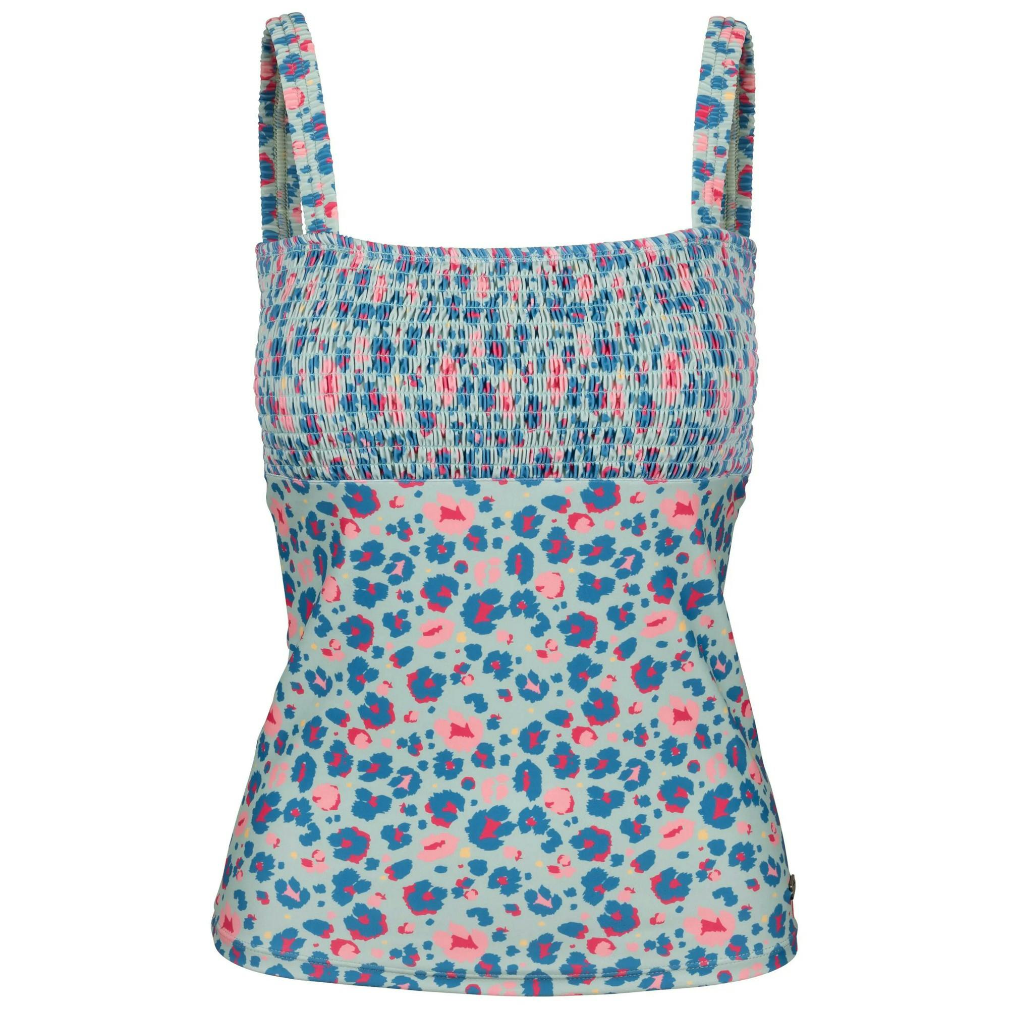 Trespass Women's Light Annabel Leopard Print Swim Top - Sage - Xl - Sage - 85% Polyester/15% Elastane