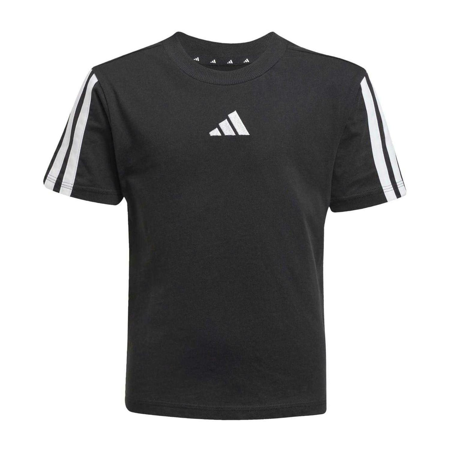 Adidas Black/White Kids Essentials T-Shirt - 6-7 Years - 100% Cotton