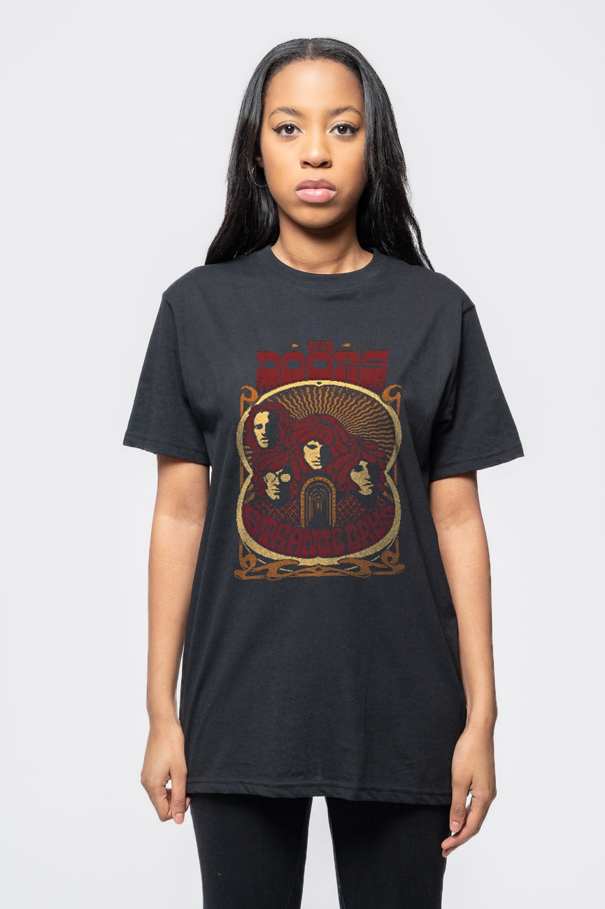 Paradiso Clothing Unisex Black Paradiso The Doors Strange Days Vintage Poster T Shirt - L