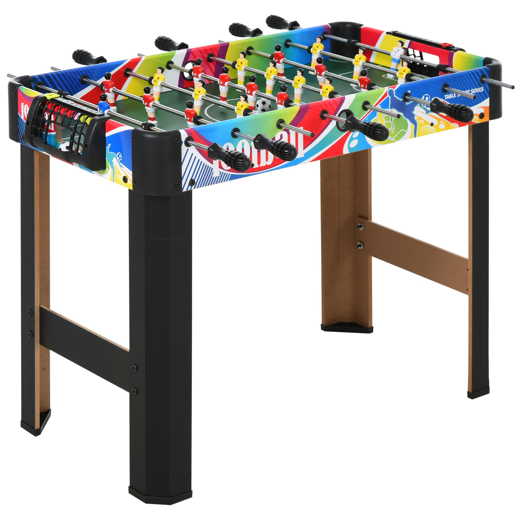 Rackhams 2.8Ft Football Table Competition Sized For Indoor, Game Room, Bars - Multi-Colored - Mdf, Stainless Steel - 86.5Cmx43.5cmx63cm