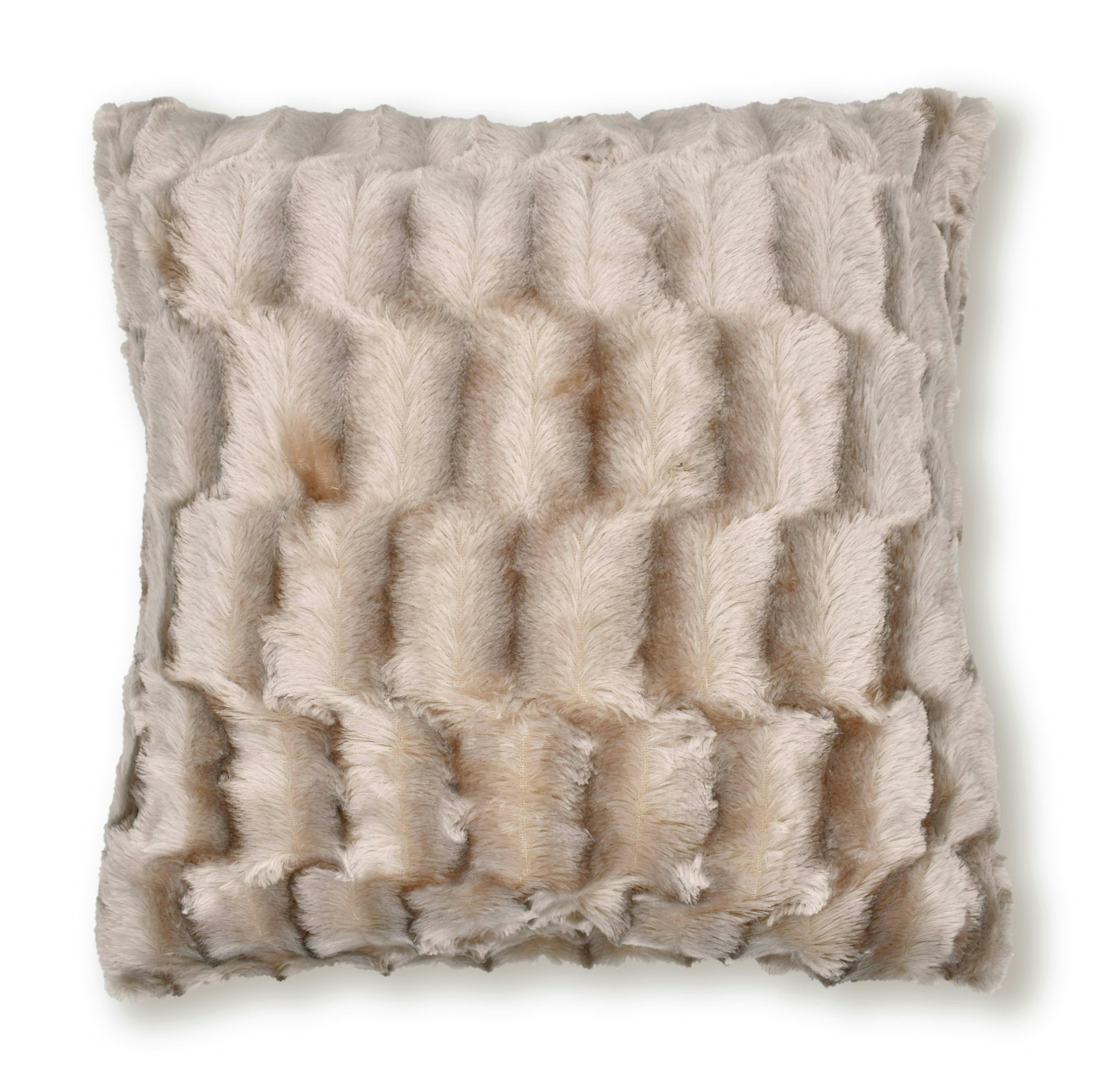 Rackhams Red Soft Snug Fur Cushion - 43Cm X 43Cm