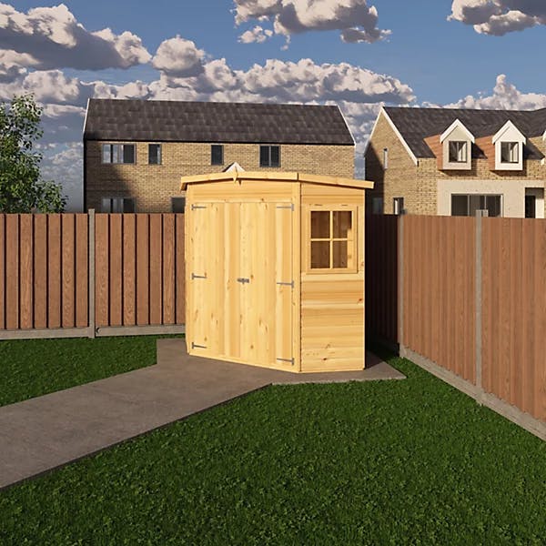 Rackhams Light Corner Shed 6 Ft X 6 Ft Shiplap