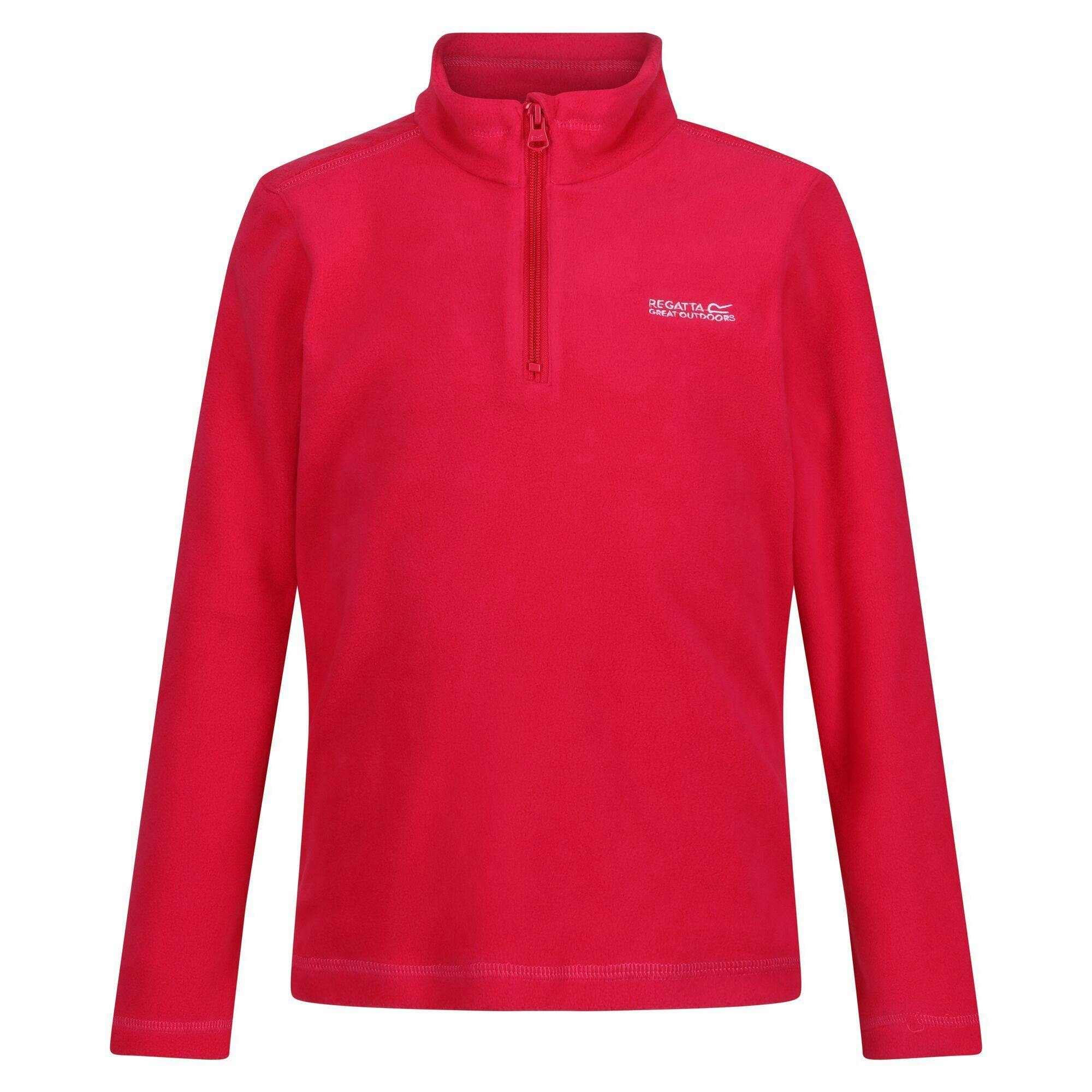Regatta Childrens Unisex Great Outdoors Childrens/Kids Hot Shot II Half Zip Fleece Top (Pink Potion) - Multicolour - Size 7-8Y - Image 4
