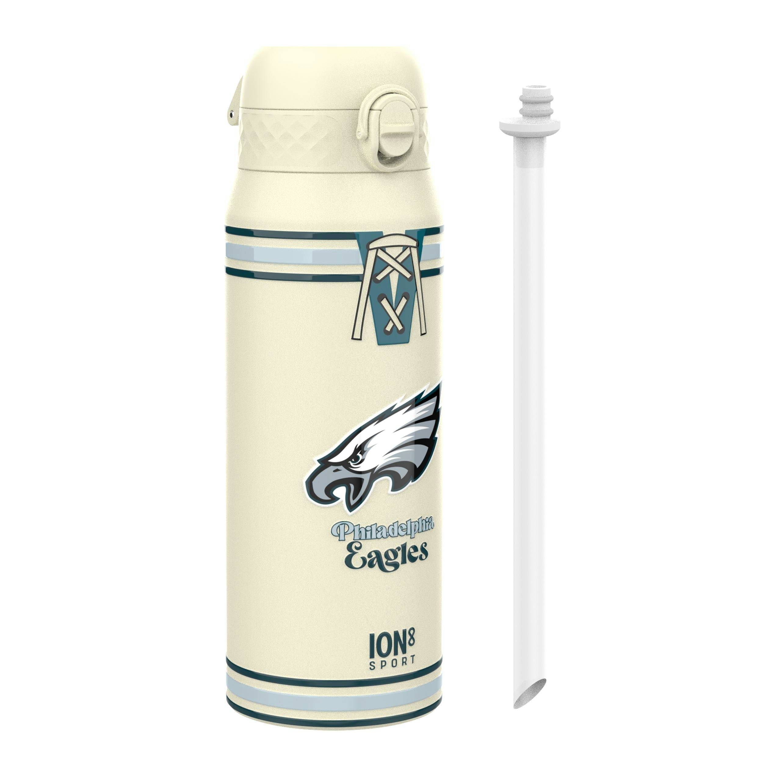 Rackhams Nfl X Ion8 Insulated Steel Water Bottle, Nfl Eagles, 750Ml (24Oz)