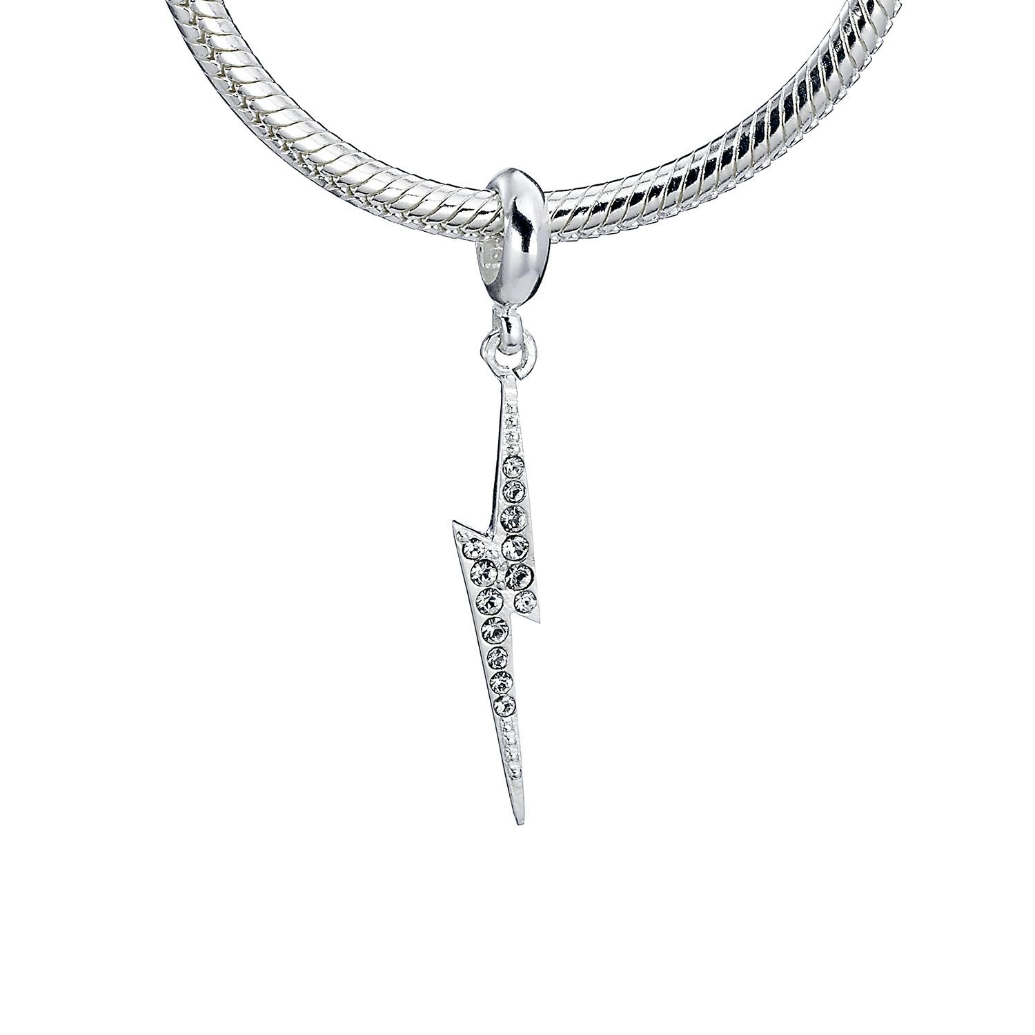 The Carat Shop Silver Harry Potter Sterling Lightning Bolt Slider Charm With Crystal Elements