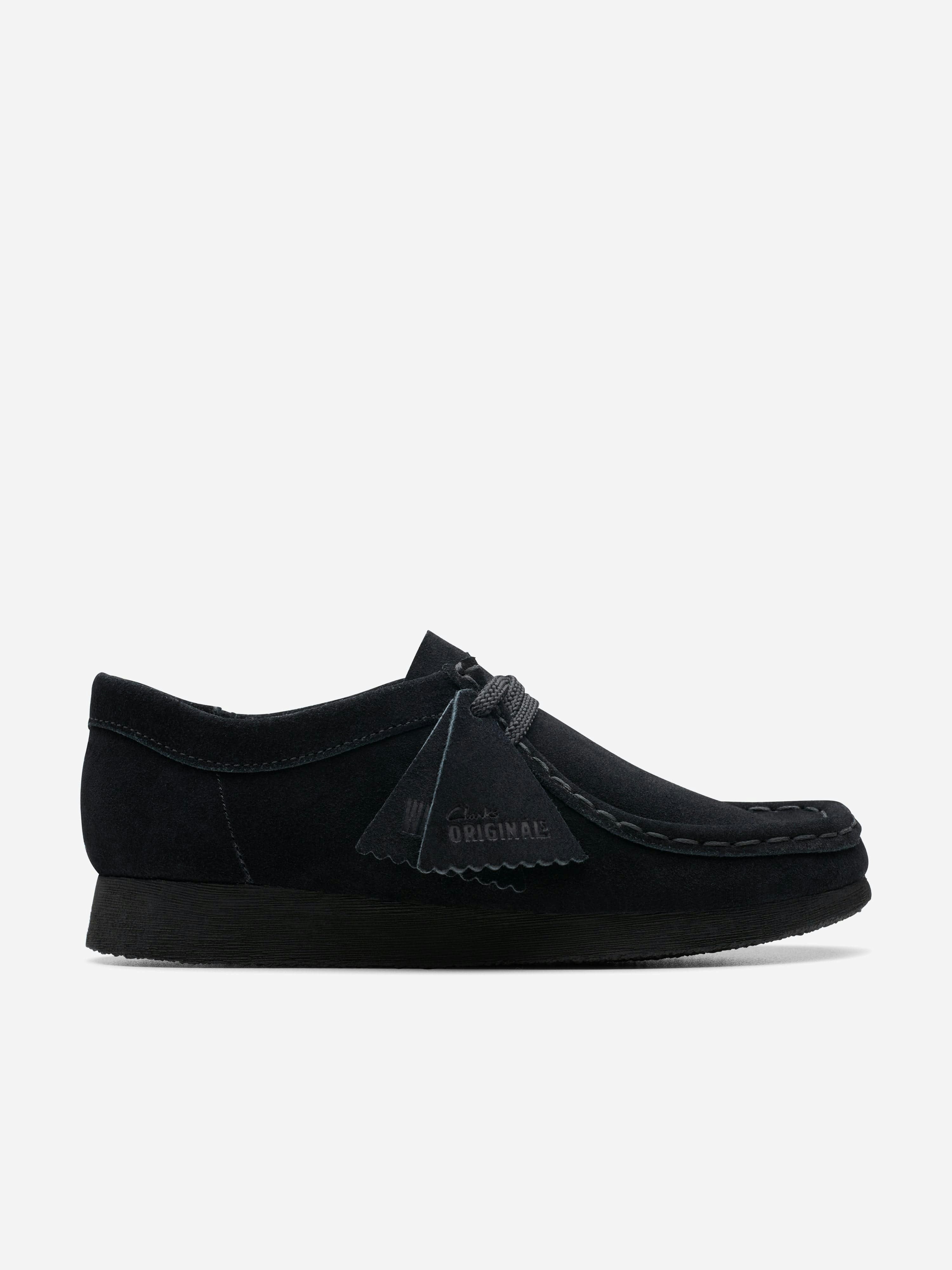 Clarks Black Kids Suede Wallabee Shoes In - Eu 32.5 Uk 13.5