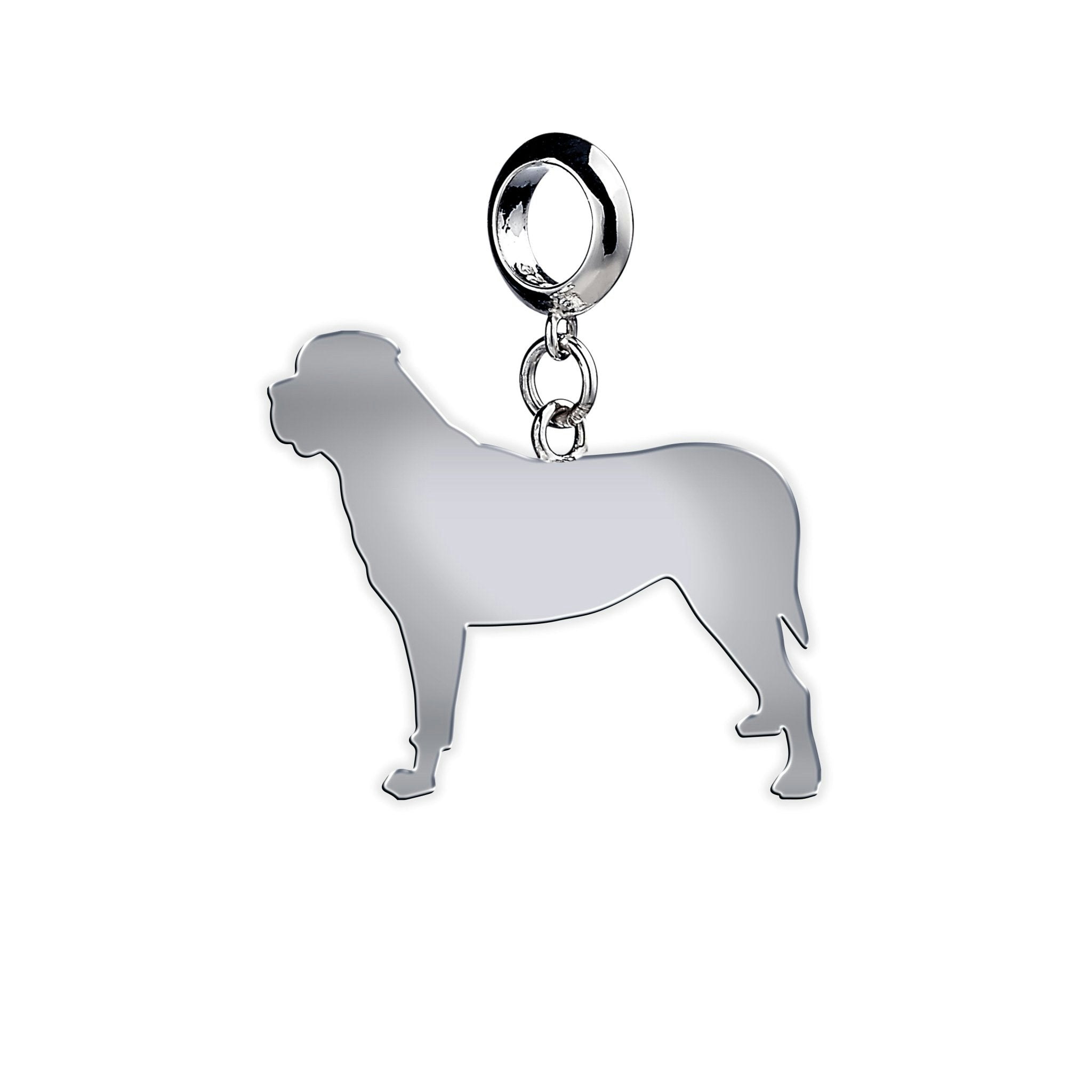 Mylee London Silver Mastiff Silhouette Charm - Yes - Slider Charm