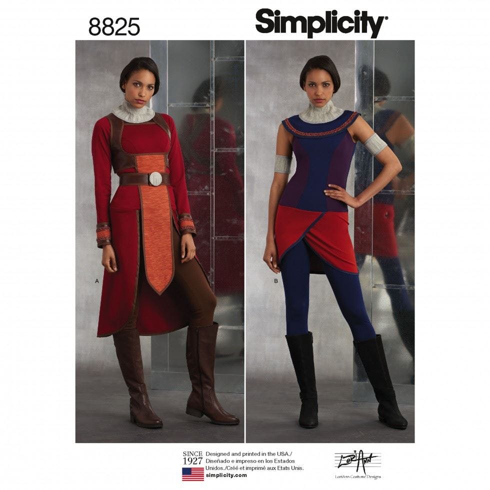 Simplicity Women's Sewing Pattern 8825, Costumes For H5 (6-8-10-12-14) - Intermediate - H5 (6-8-10-12-14)