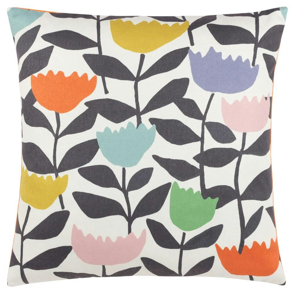 Furn Tulip Cushion Cover - Multicoloured - 50Cm X 50Cm - Multicoloured - 80% Polyester/20% Cotton