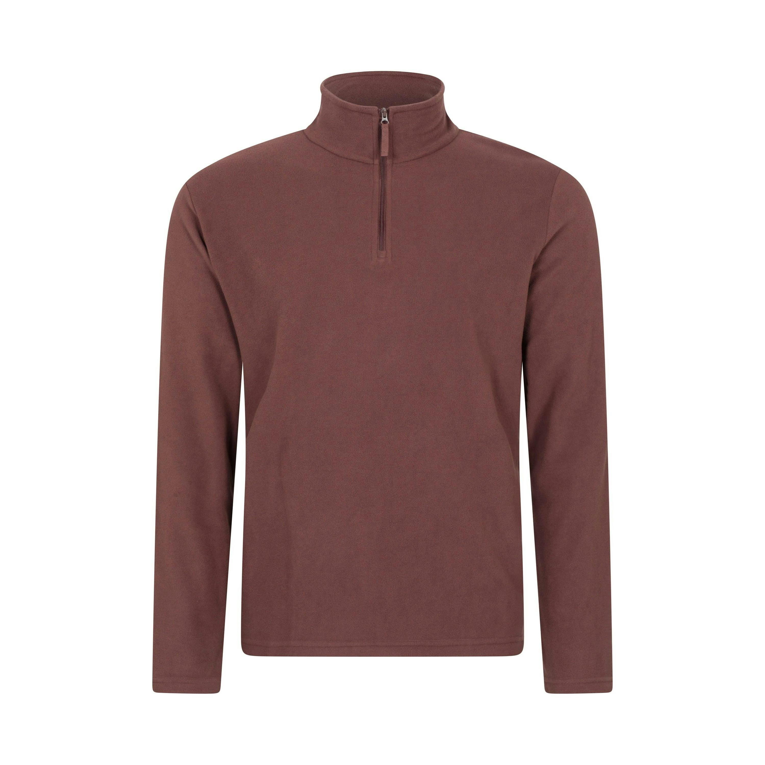 Mountain Warehouse Men's Dark/Brown Camber Ii Camo Half Zip Fleece Top - Xxs - 100% Polyester