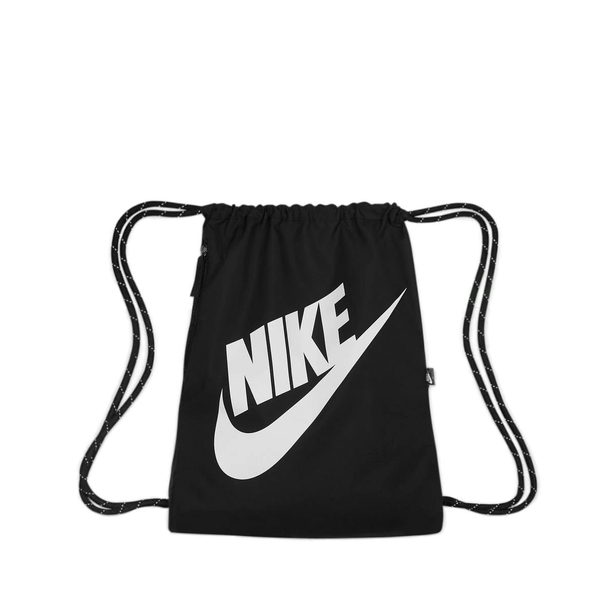 Nike Black Heritage Drawstring Bag - One Size