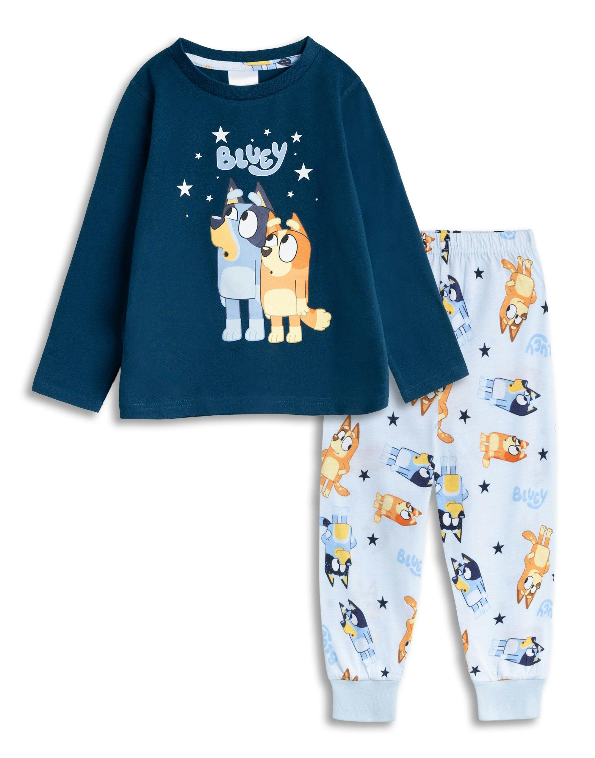 Vanilla Underground Unisex Blue Y Kids Family Long Sleeve Long Leg Pyjama Set - 18-24 Months