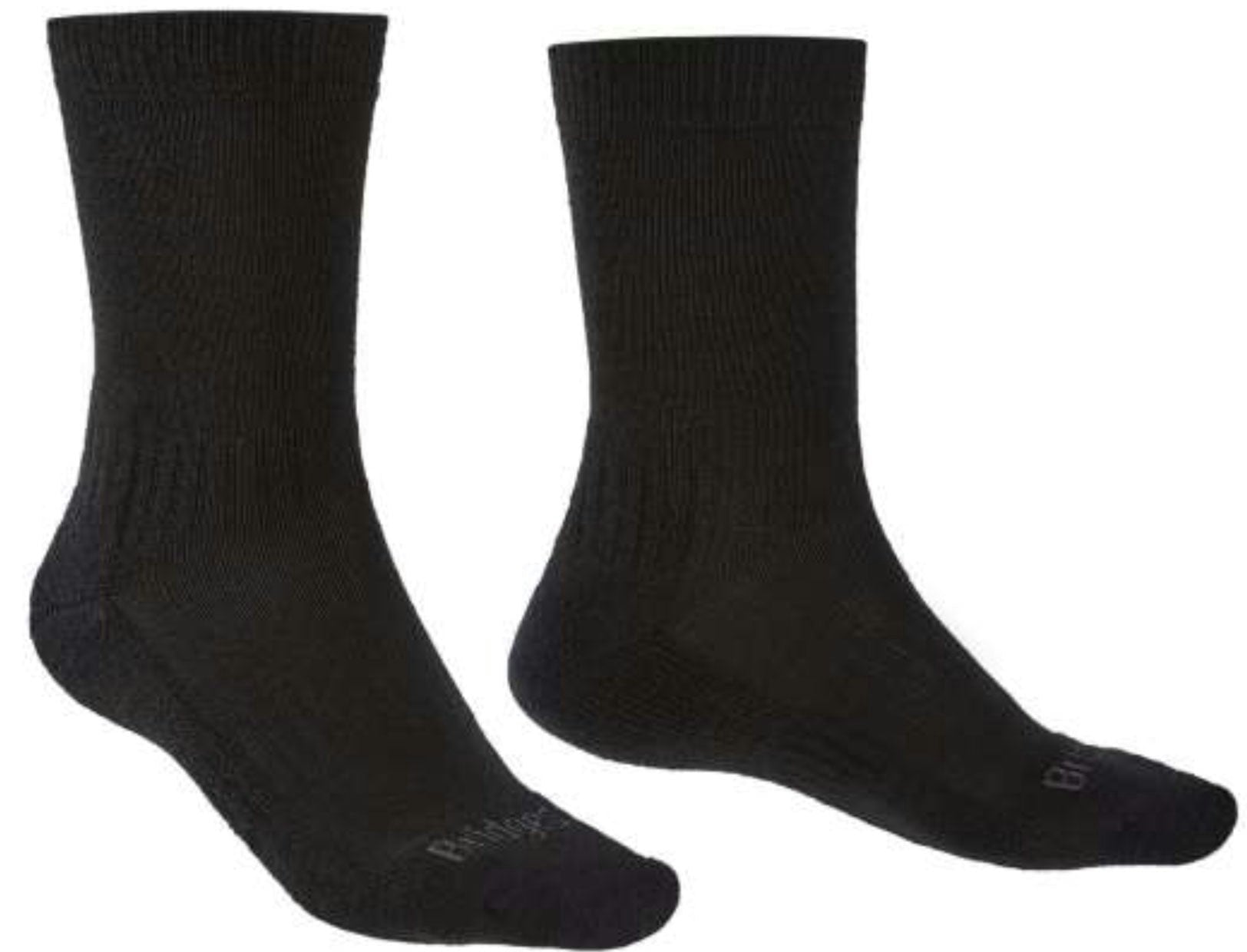 Bridgedale Men's Black Lightweight Merino Performance Hiking Crew Socks {Br-710152} - Large