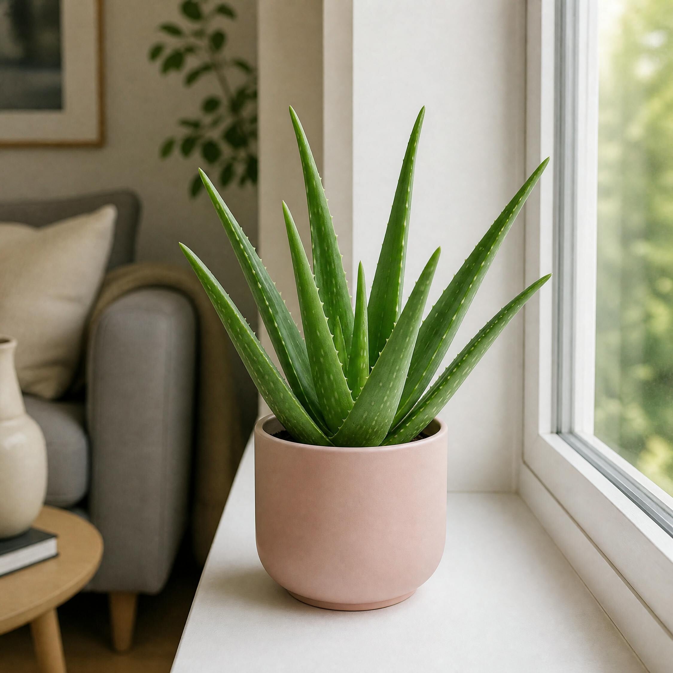 Plants By Post Aloe Vera Plant C - Matt Pink - Image 2