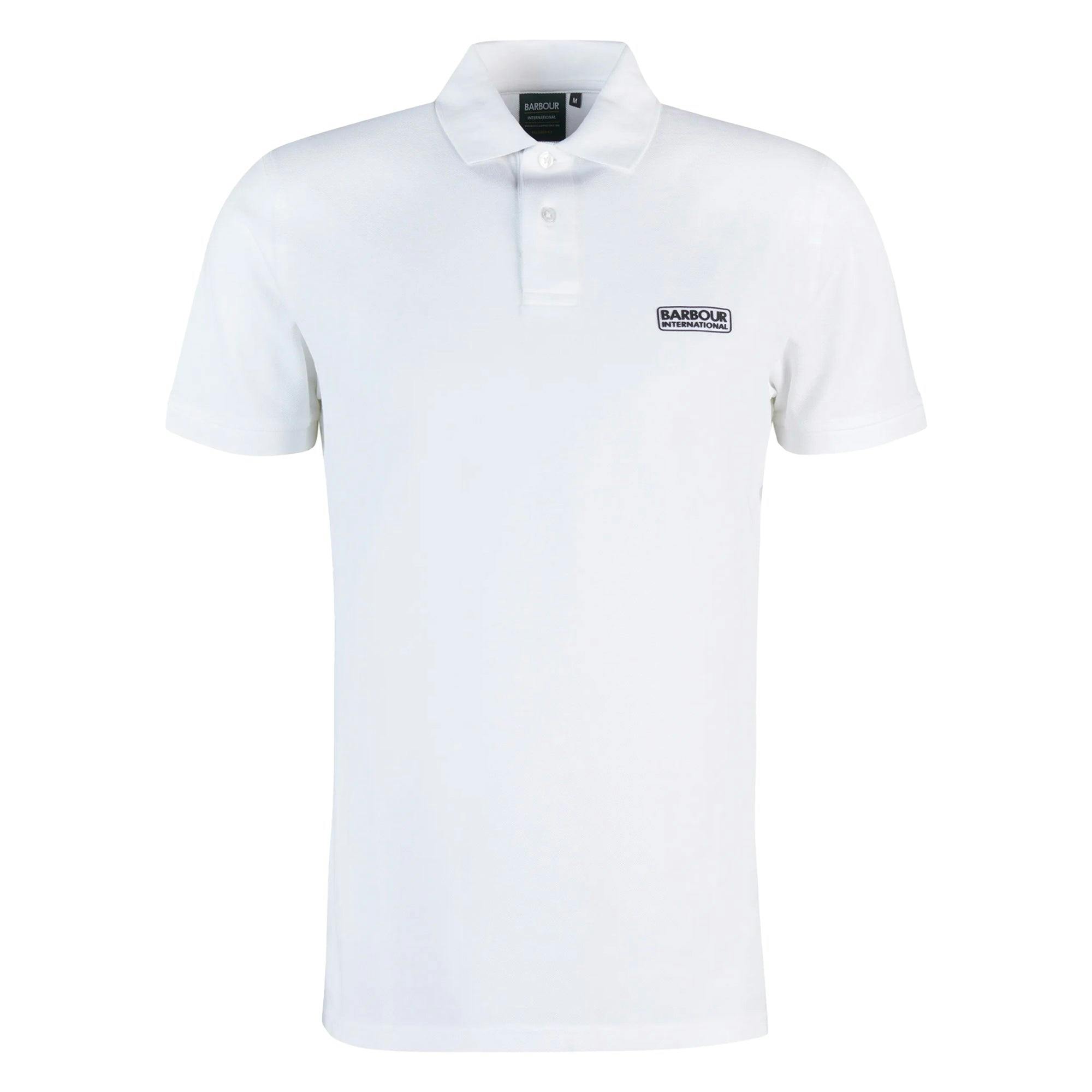 Barbour White International Essential Polo Shirt - M
