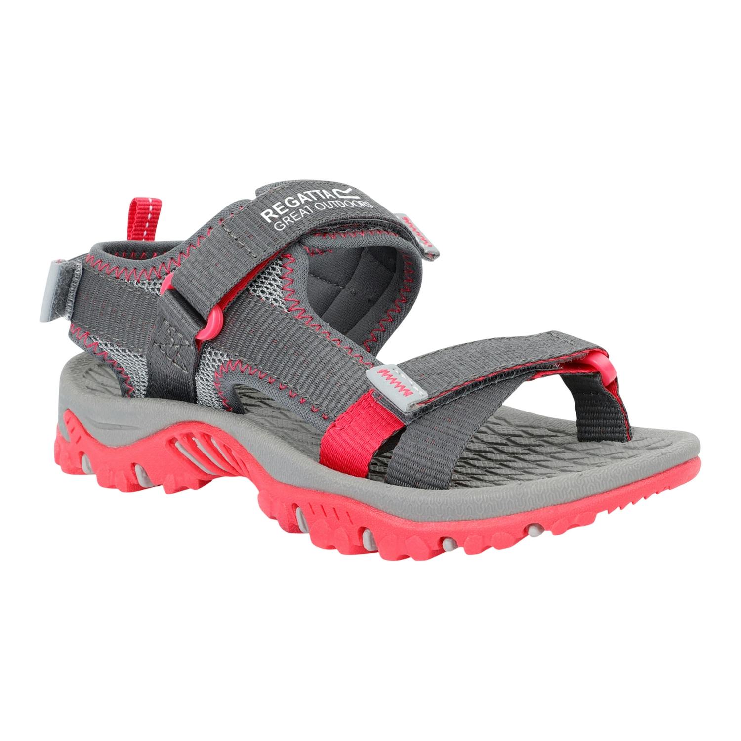 Regatta Pink Kids Blaze Sandals - Granite/Pop - 5 Uk - Granite/Pop - 100% Mixed