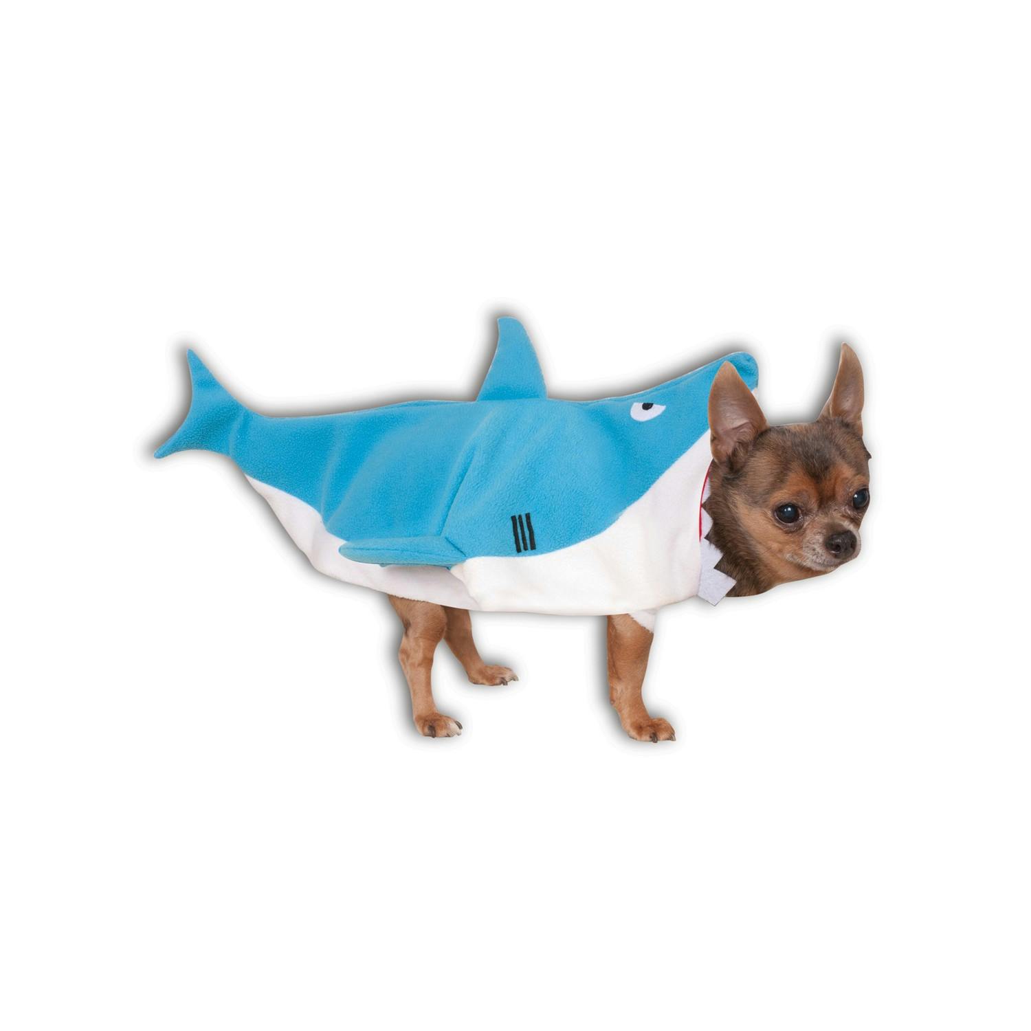Bristol Novelty Blue/White Shark Dog Costume - M - 100% Polyester