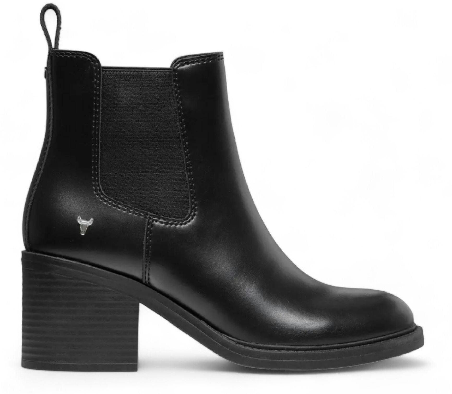 Windsorsmith Women's Black Classic Leather Chelsea Ankle Boots - Varsity - Uk 5 | Eu 38 | Us 7