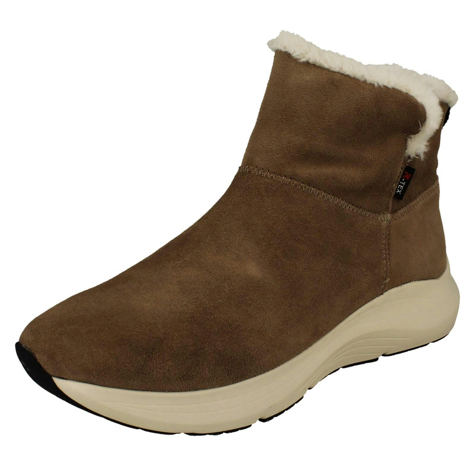 Rieker Women's Beige Fleece Lined Ankle Boots 42170 - Uk 7.5