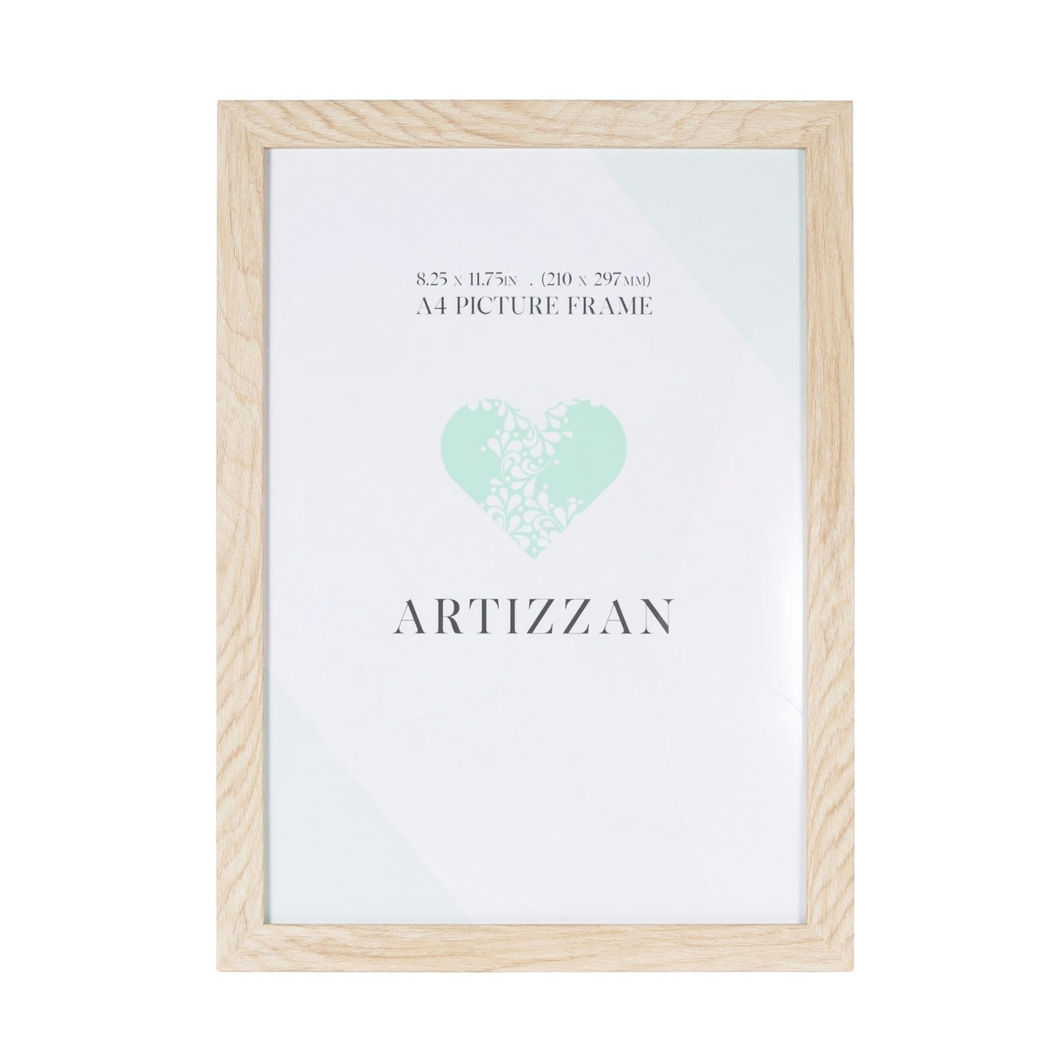 Happy Homewares Black Modern And Chic Oak Veneer Wood Effect A4 Certificate Frame For Wall Or Table