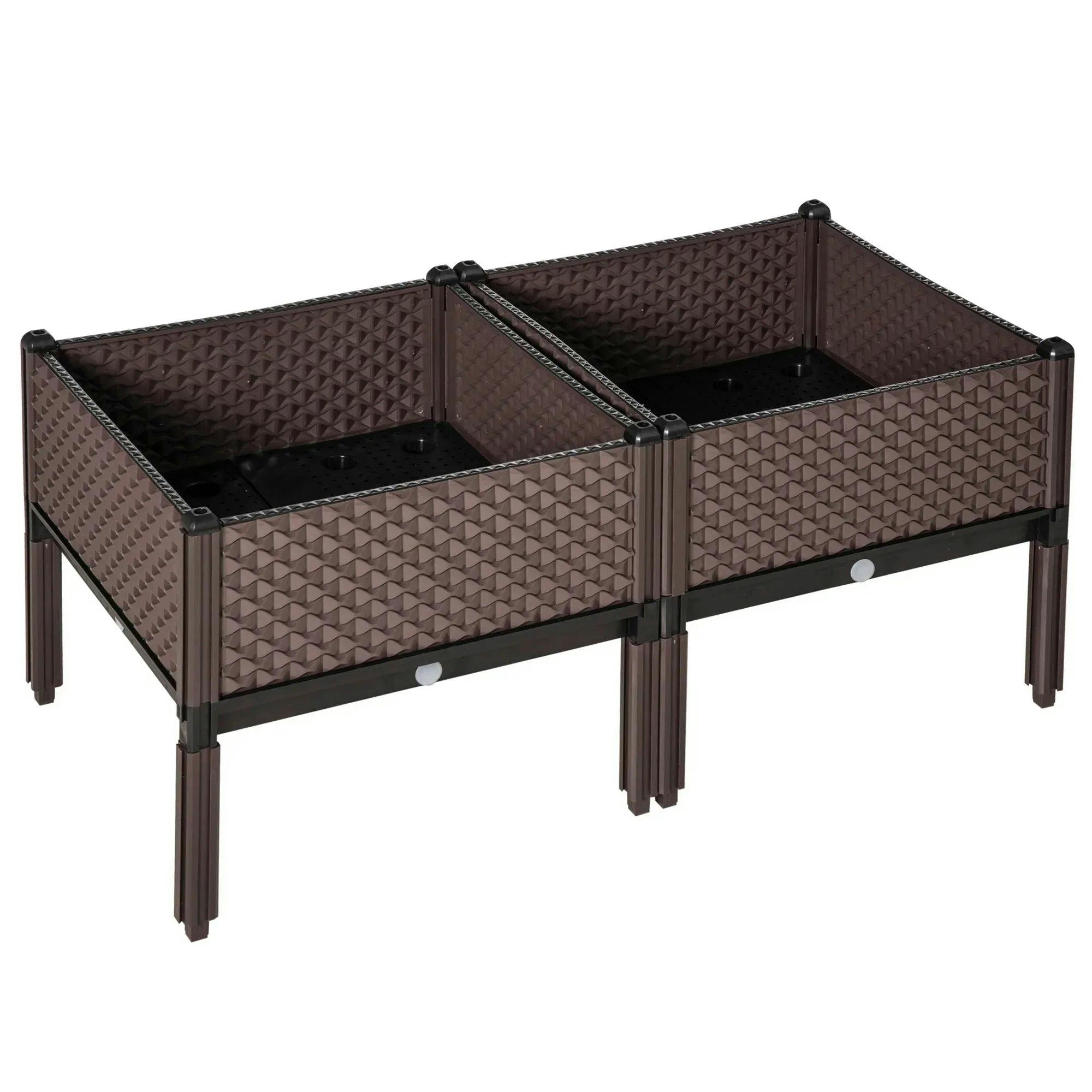 B&Q - 2 Raised Indoor Outdoor Garden Bed Elevated Planters Flowers Vegetables - Image 8