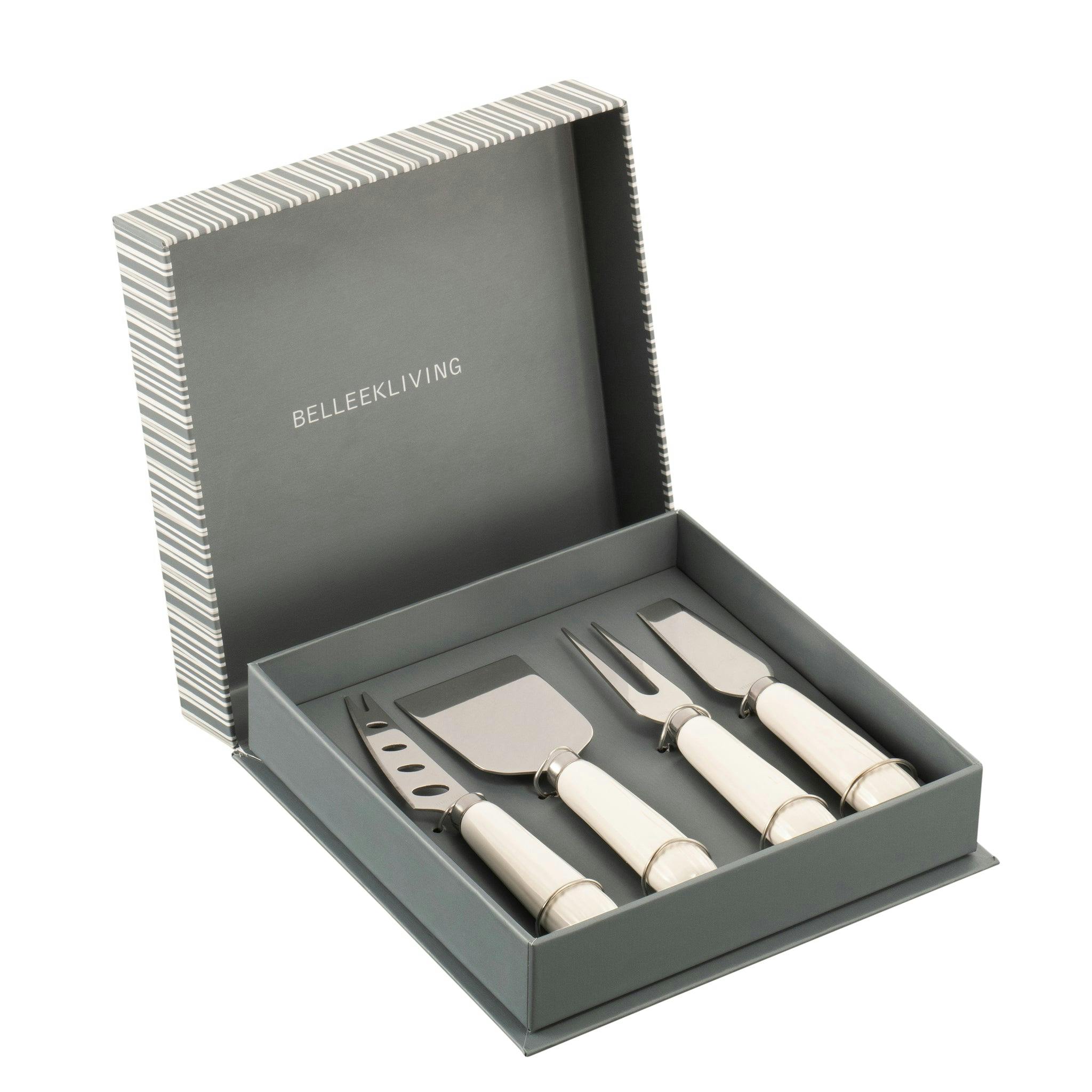 Rackhams White Erne Cheese Knife Set Of 4