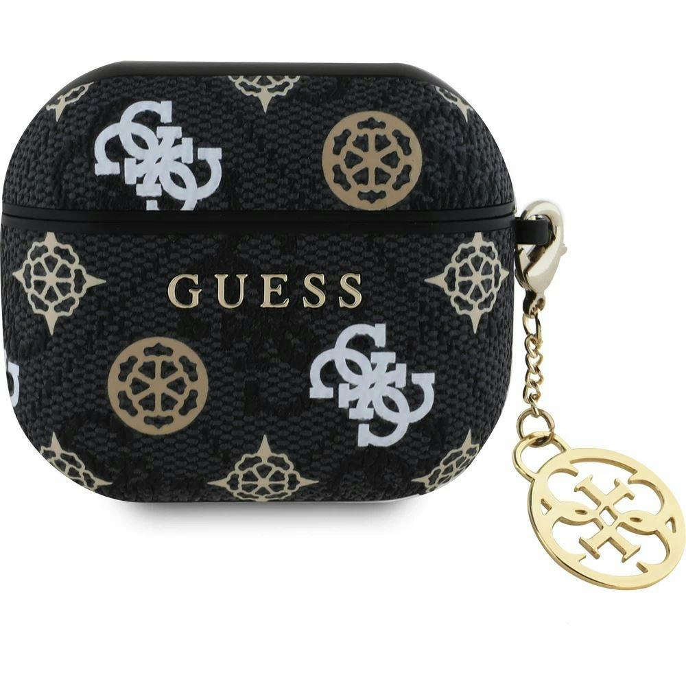 Guess Black Pu 4G Peony Charm Case For Airpods 3 - Gua3p4rpek